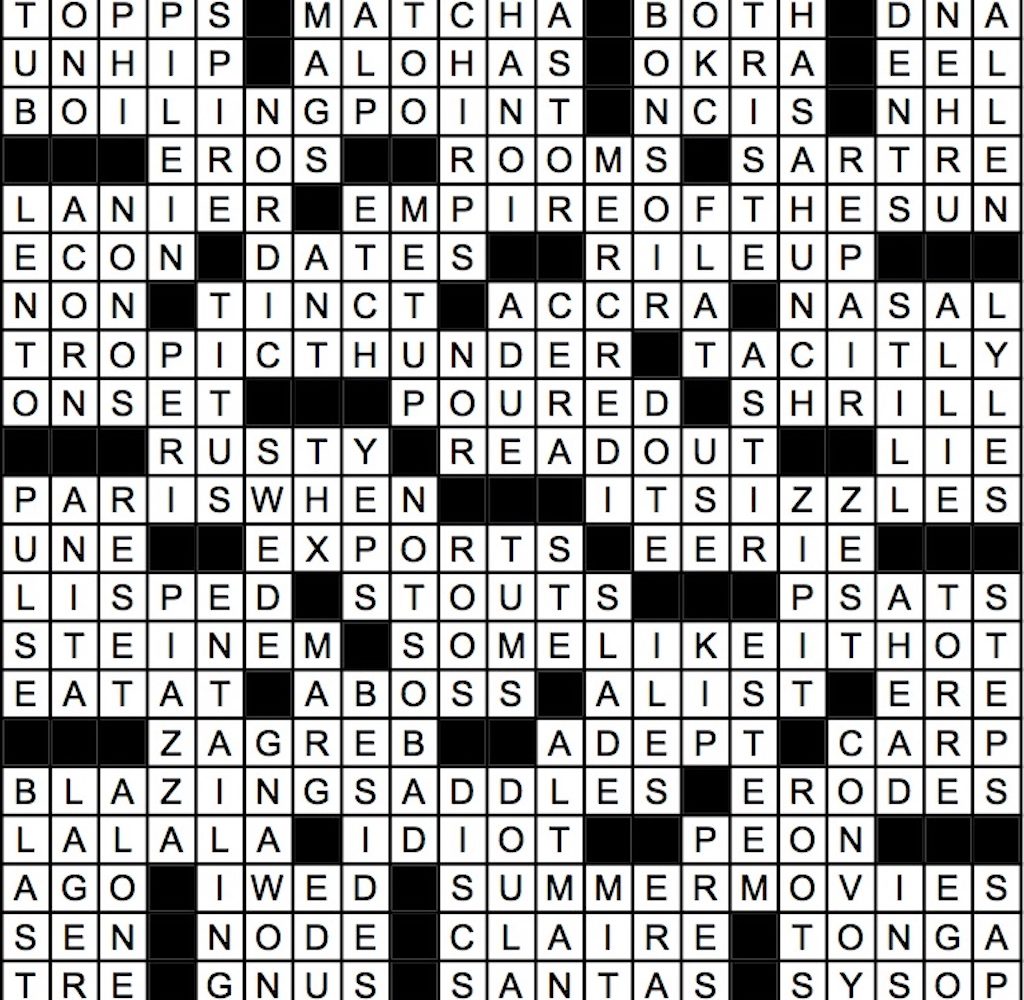 December 2019 Crossword Answer Key Washingtonian Dc