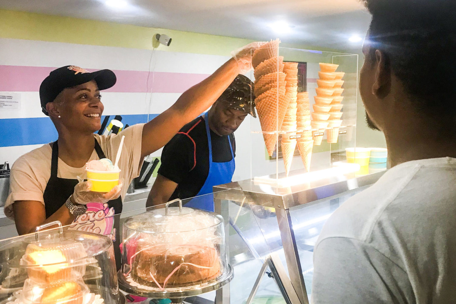 Here's The Scoop ice cream shop owner Karin Sellers. Photograph by Mion Edwards.