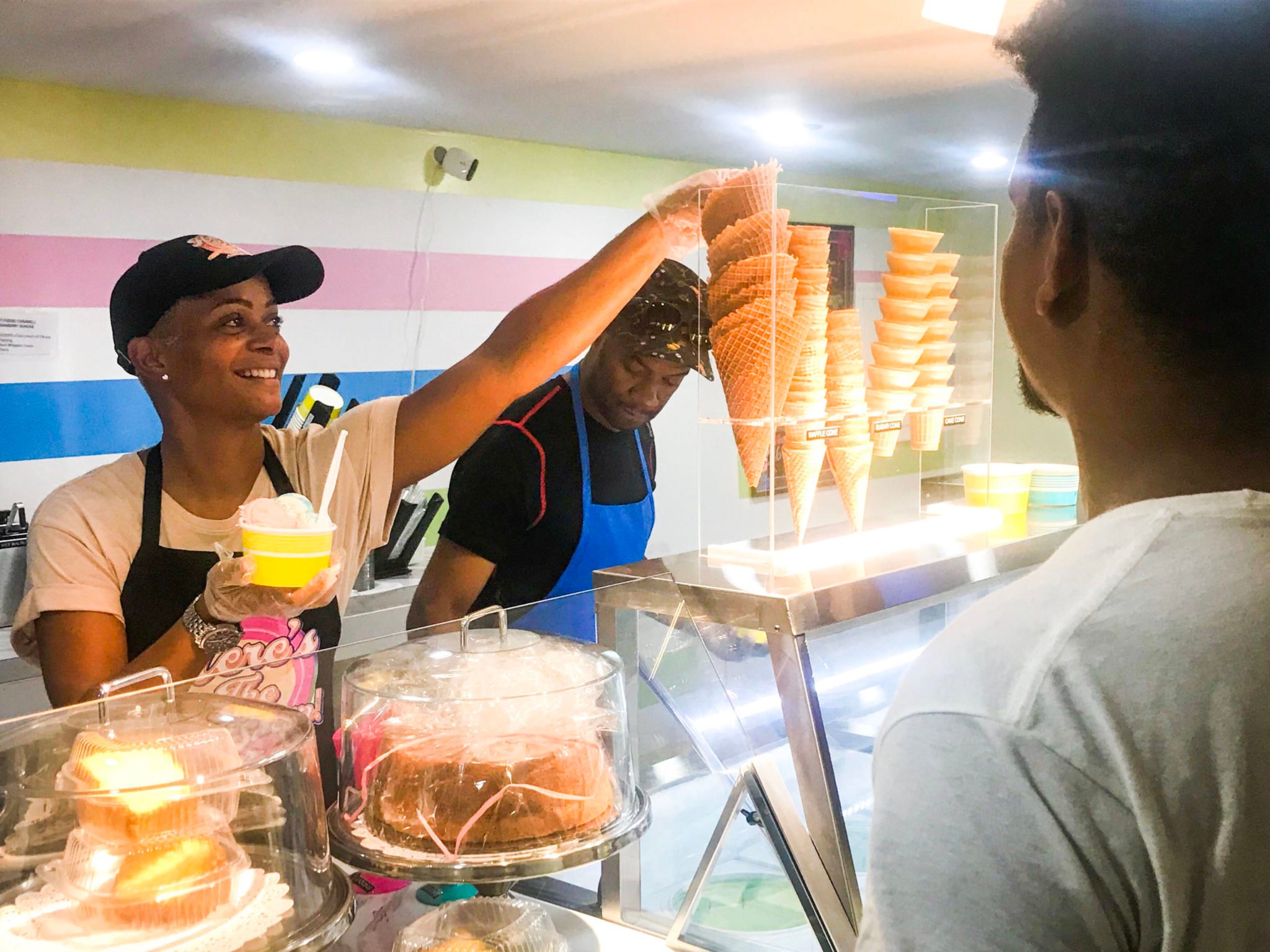 Here's The Scoop ice cream shop owner Karin Sellers. Photograph by Mion Edwards.