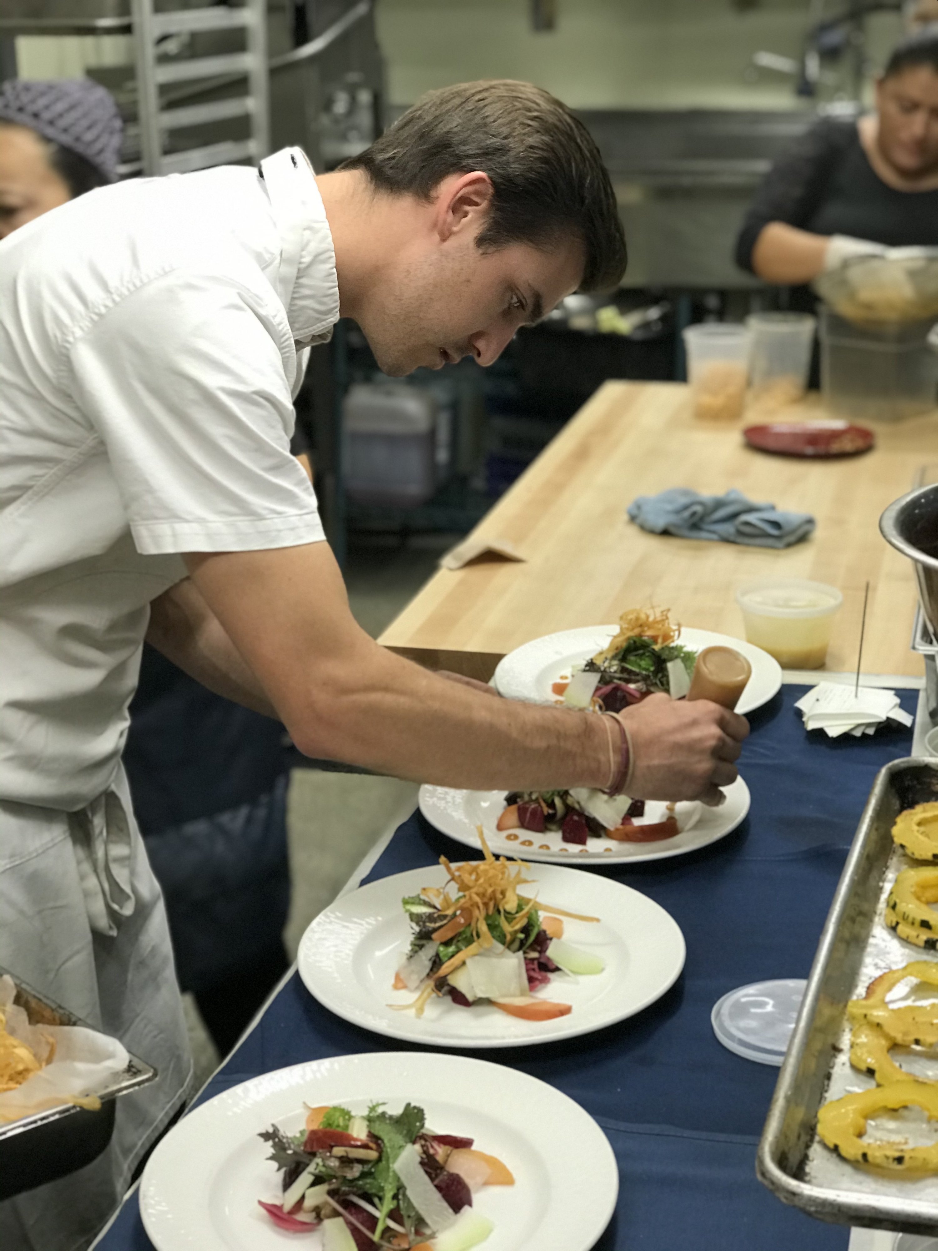 Chef Colin McCliman helms the kitchen, creating dishes for Family Meal. Photo courtesy of Nina May.