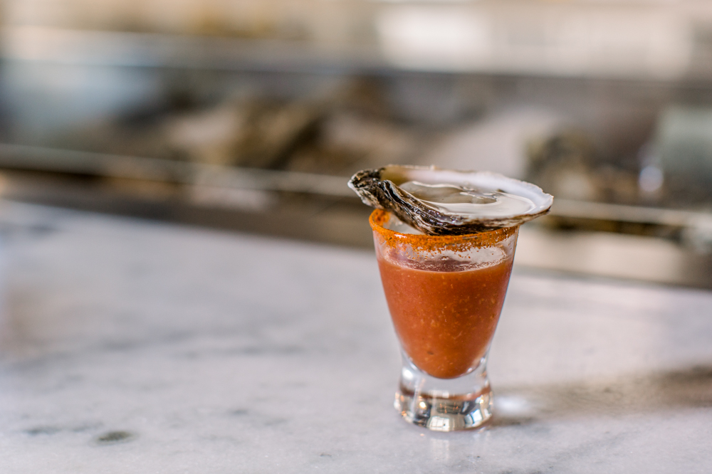 King Street Oyster Bar Shooter - Washingtonian The restaurant offers 12 types of fresh oysters each day. Photo courtesy of King Street Oysters.