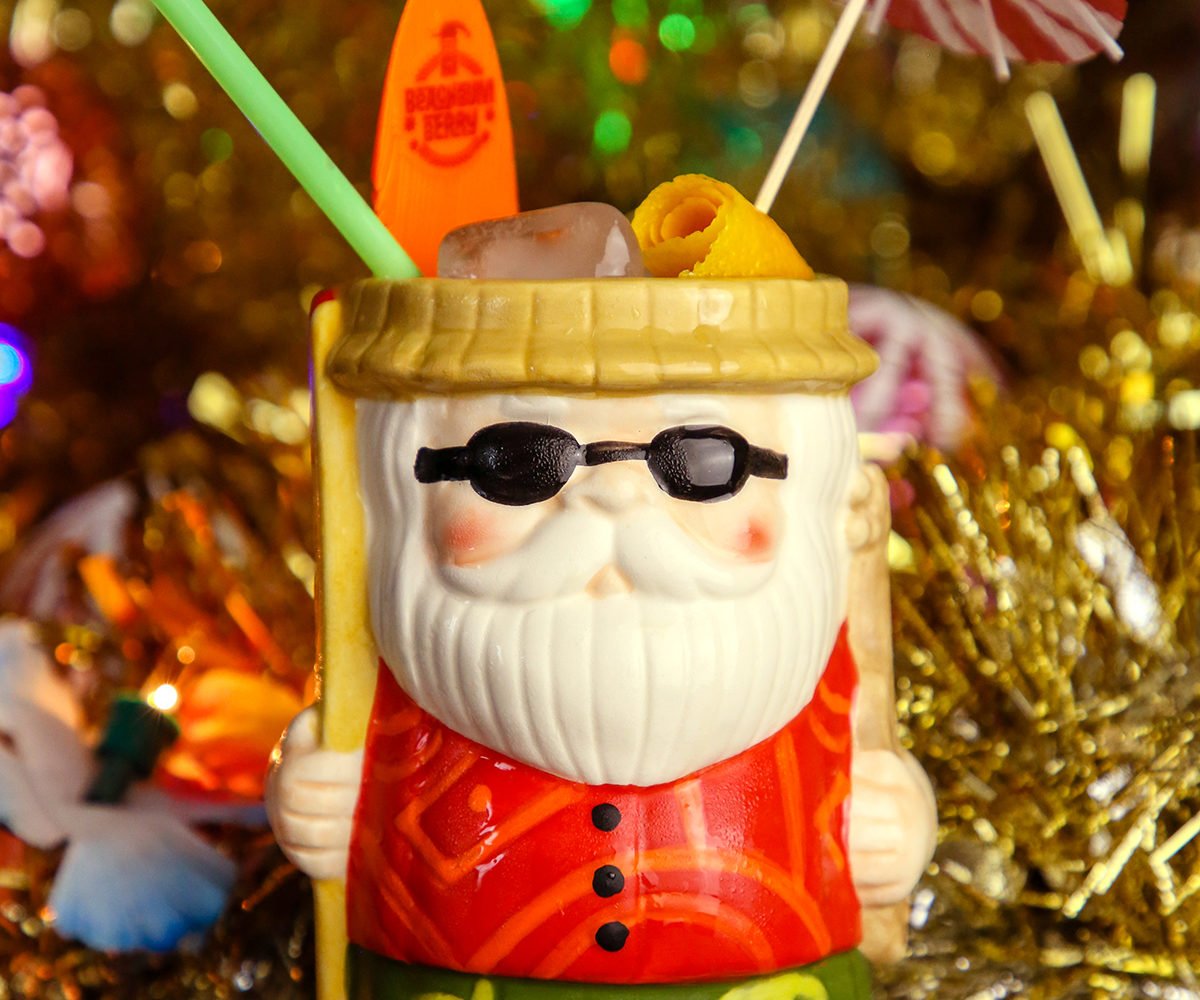 Santa Claus is taking a vacation from the North Pole at Sippin' Santa's Surf Shack. Photo courtesy of  Sippin' Santa's Surf Shack.