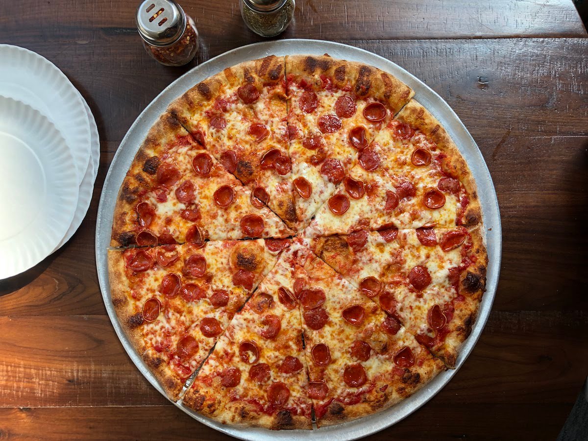 Pepperoni pizza from Andy's Pizza. Photograph courtesy of Mokki Media.