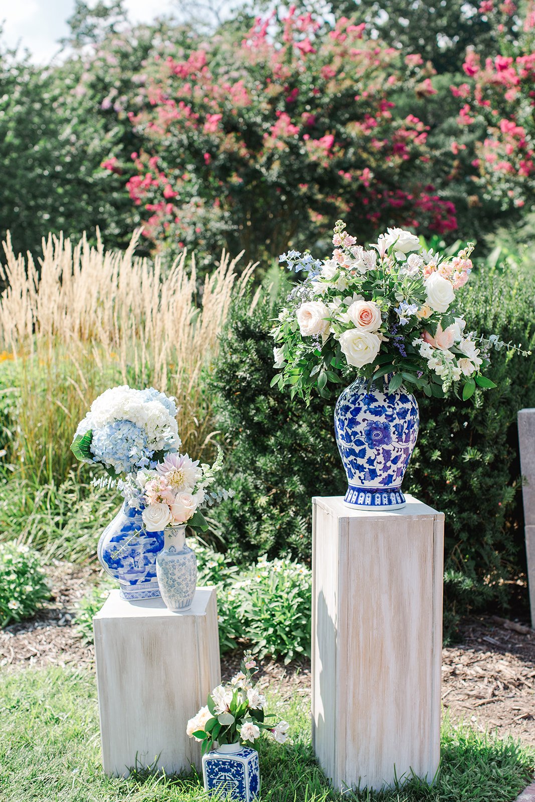 Jon & Christina Blue and white garden wedding  - River Farm, VA