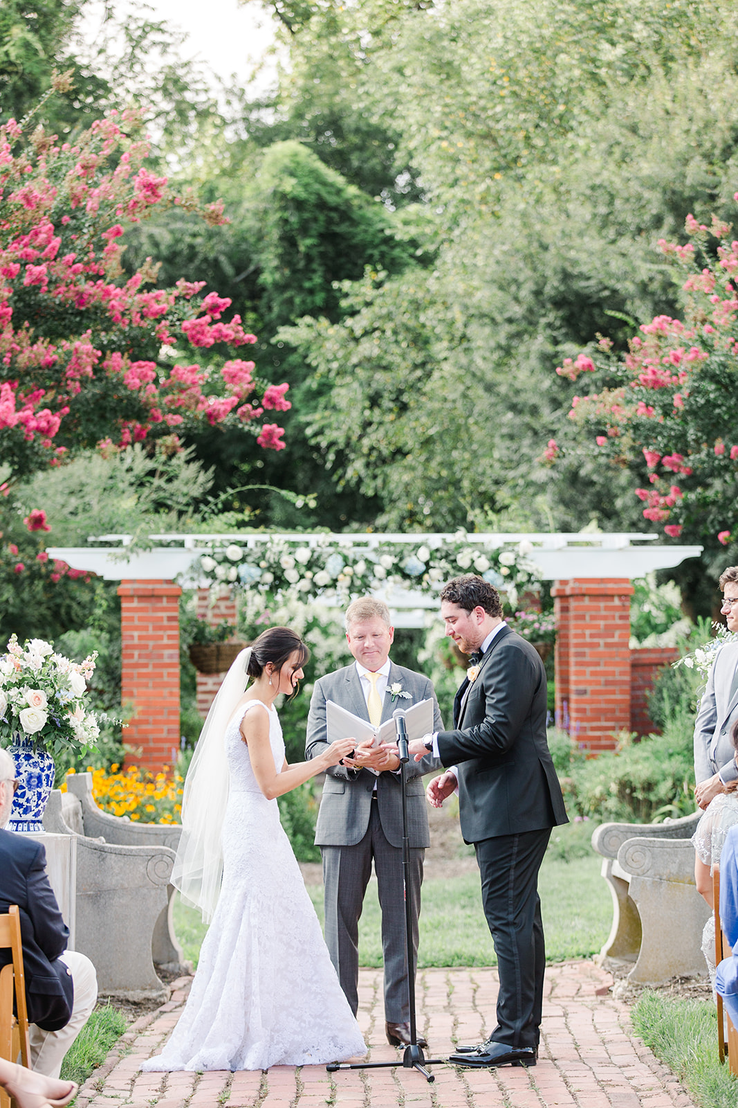 Jon & Christina Blue and white garden wedding  - River Farm, VA