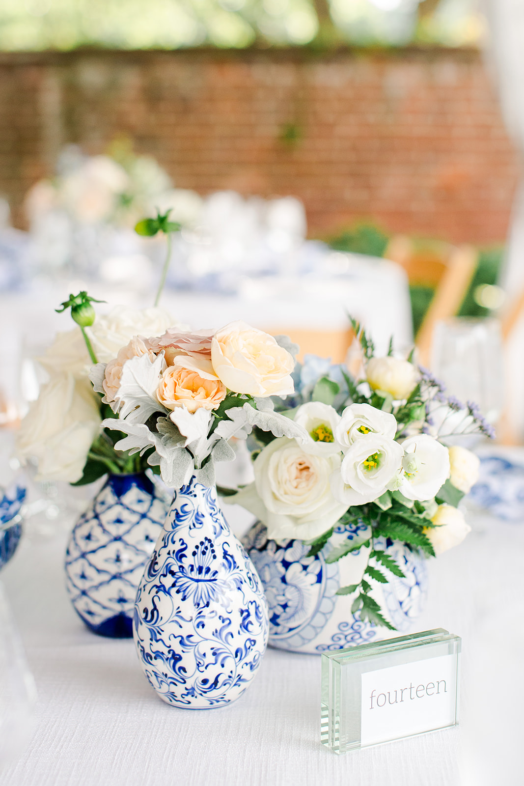 Jon & Christina Blue and white garden wedding  - River Farm, VA