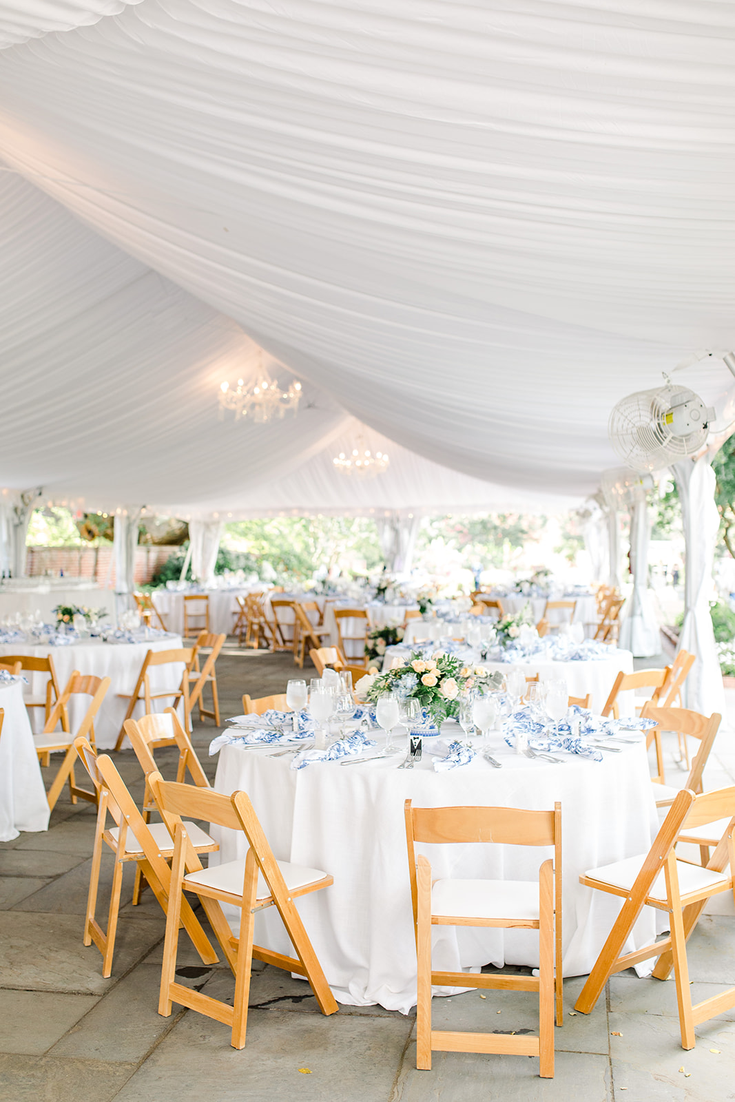 Jon & Christina Blue and white garden wedding  - River Farm, VA