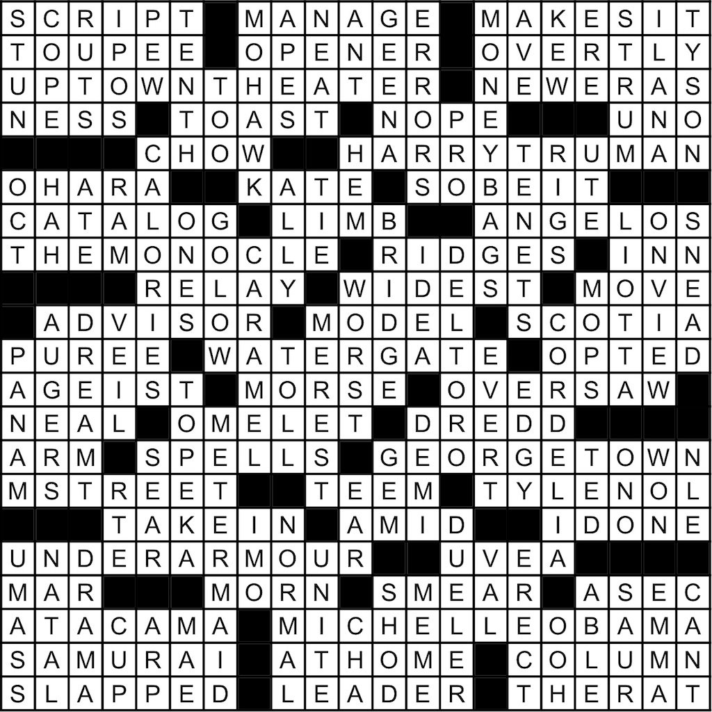 Crossword on Chess Openings 1 (+Answers)