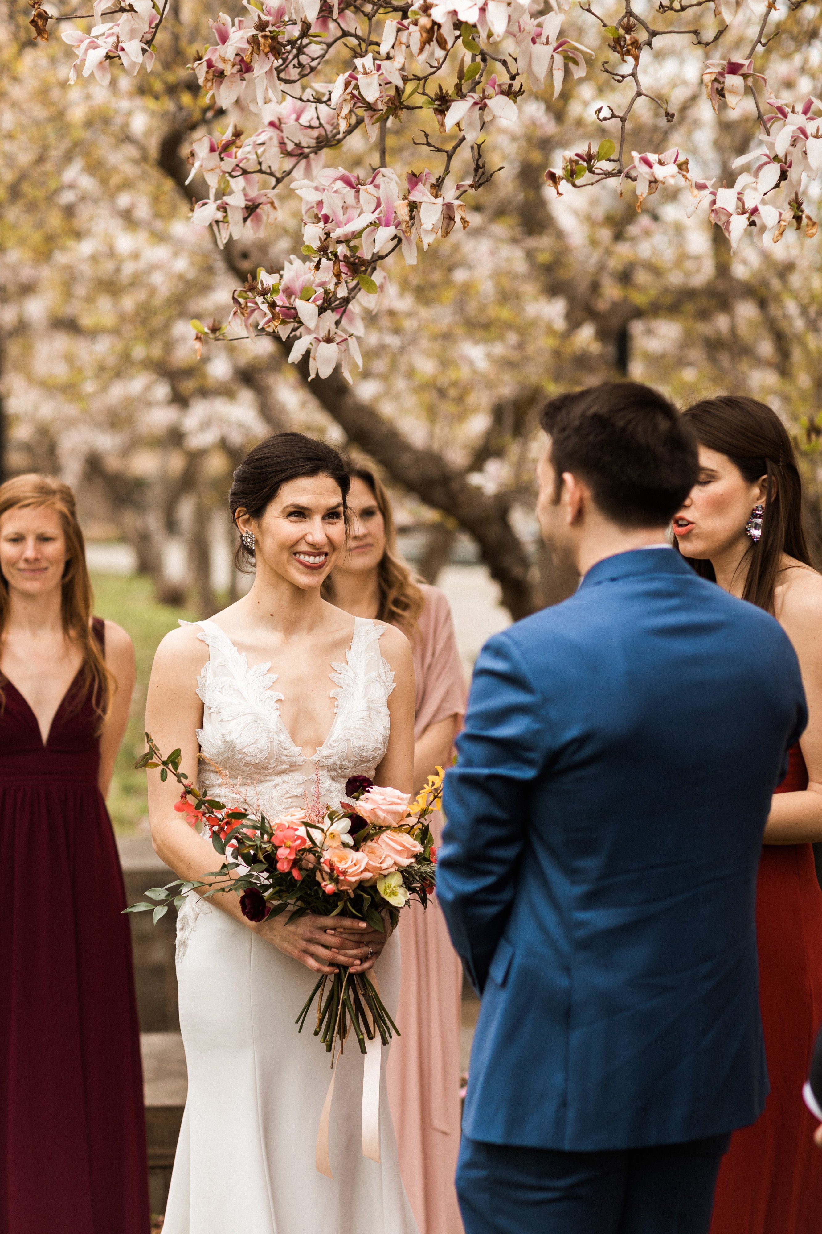 Caroline Wood and Chris Proto's elopement in Rawlins Park, Washington, DC March 21, 2020. Following recommendations from the CDC regarding social distancing to prevent the spread of COVID-19, Caroline and Chris made the difficult decision to postpone their