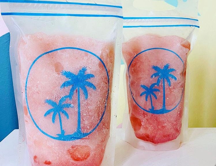 Coconut Club is offering frosé in pouches. Photo courtesy of Coconut Club.