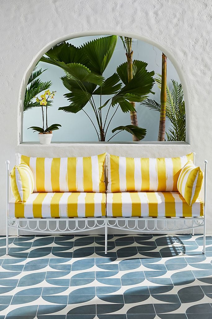 anthro yellow sofa - Washingtonian