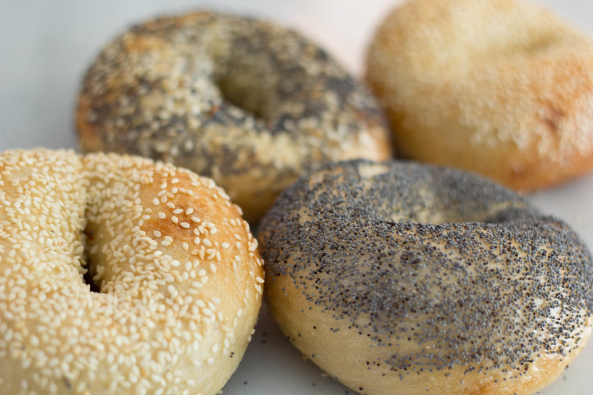 Sesame and poppy seed bagels are a cross between Montreal bagels and New Jersey-style bagels. Photo by Vanessa Mack.