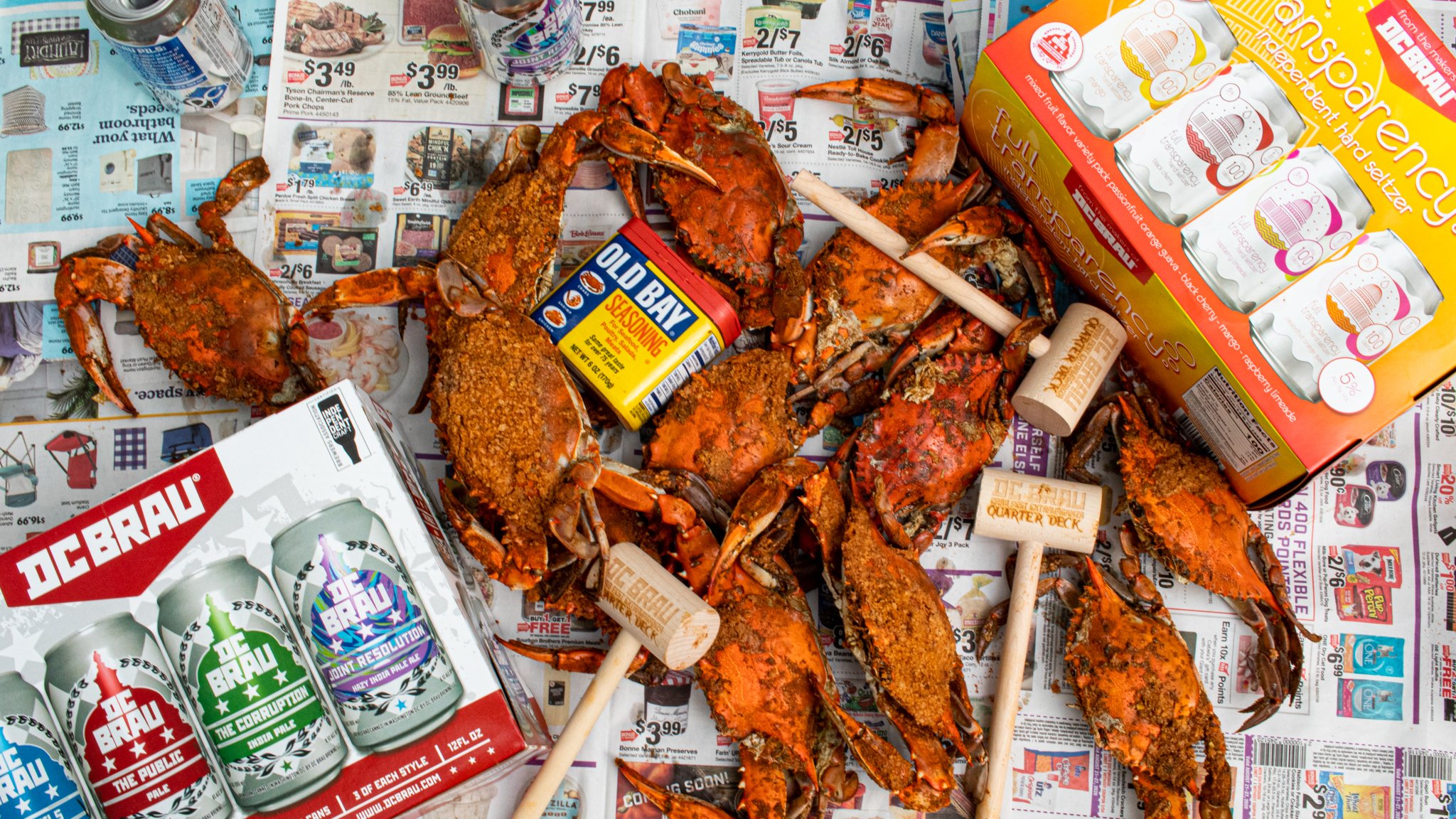 DC Brau and the Quarterdeck are offering beer and crabs on the summer holiday. Photo courtesy of DC Brau.