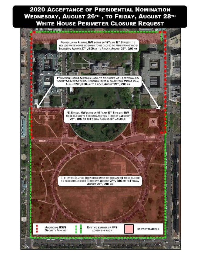 The White House Map : Map Of The White House And The Ellipse In