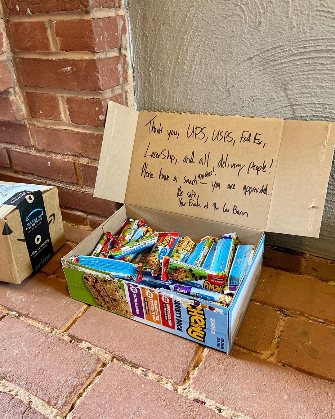 Snacks for delivery workers. Photo courtesy of DC Public Library. 