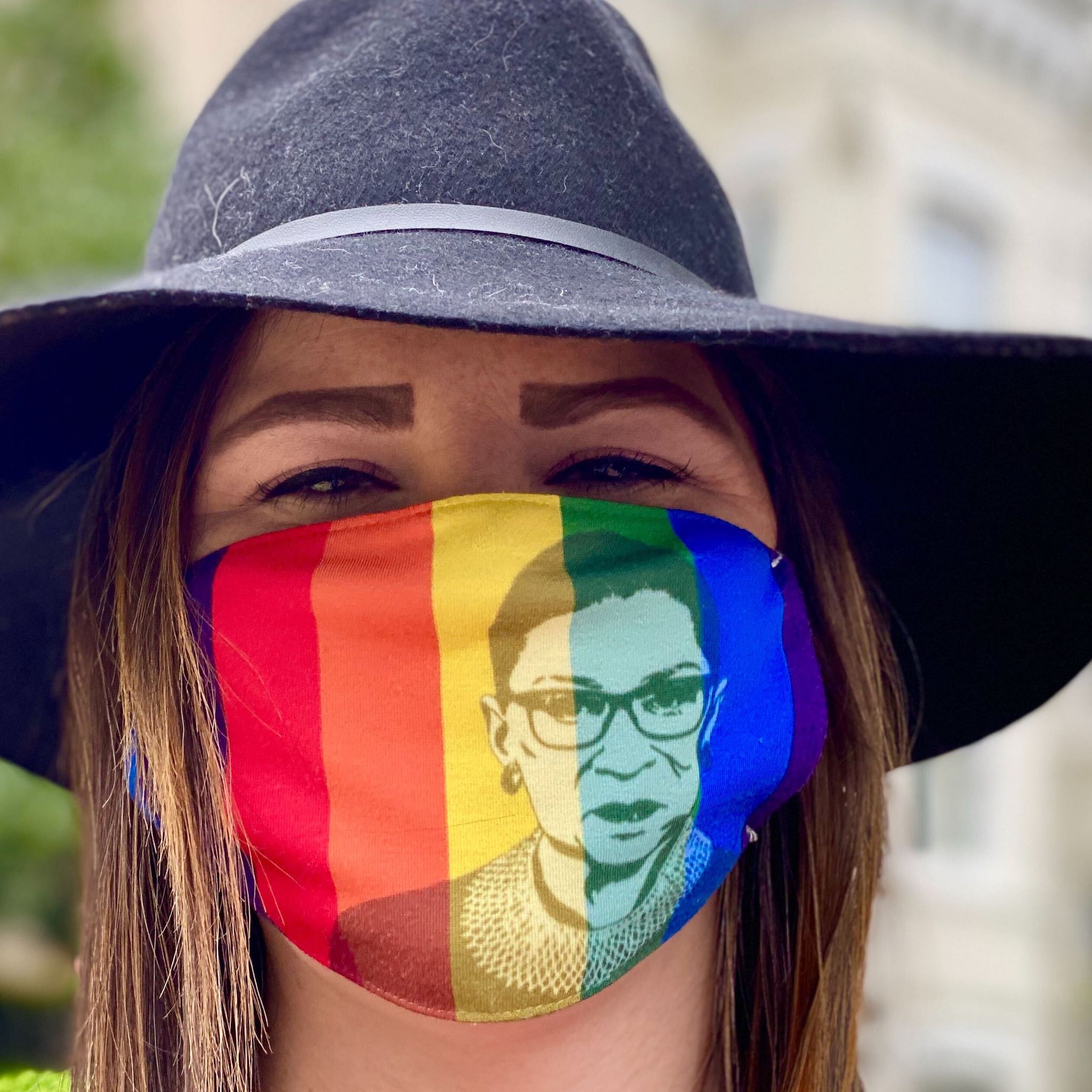 RBG mourners masks supreme court