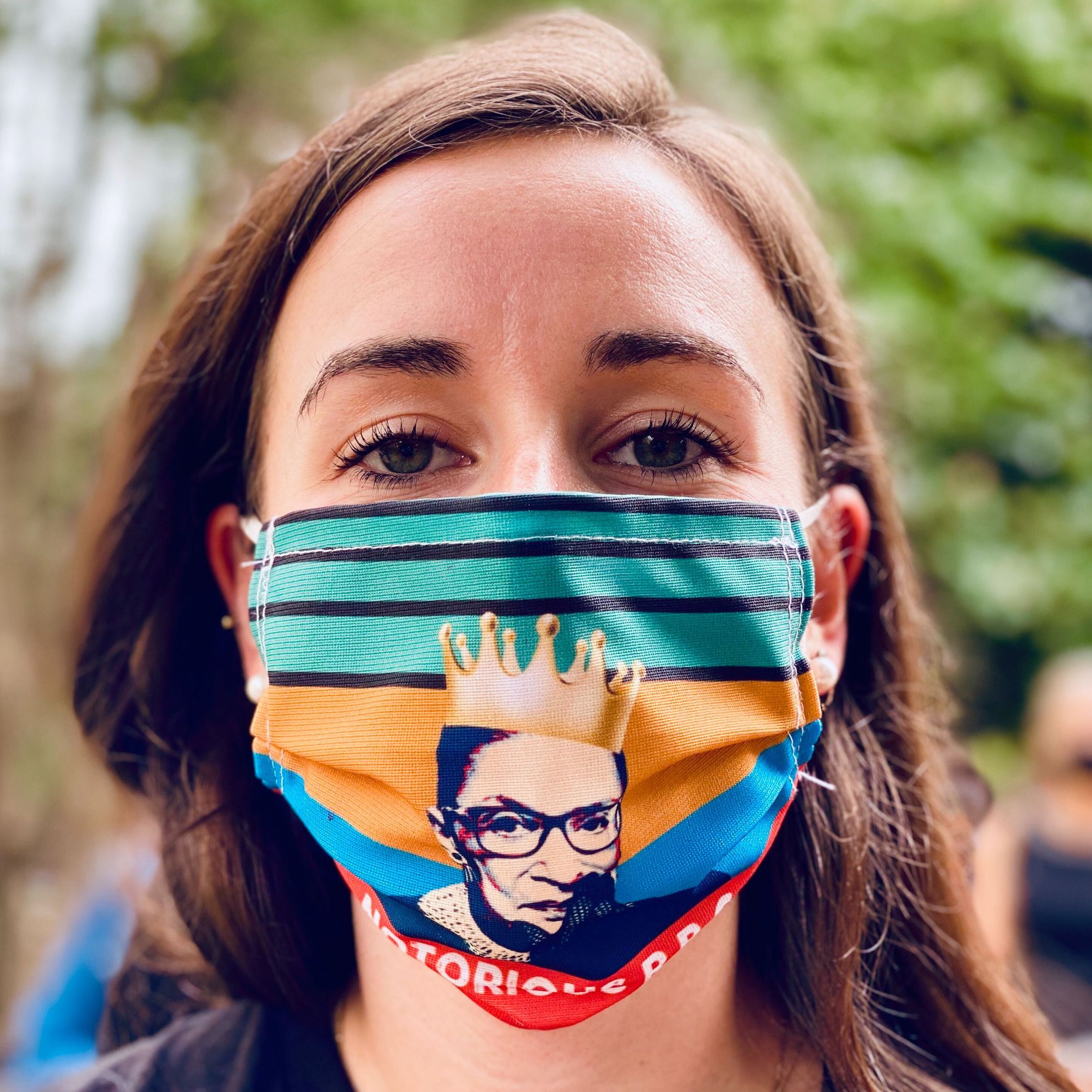 RBG mourners masks supreme court