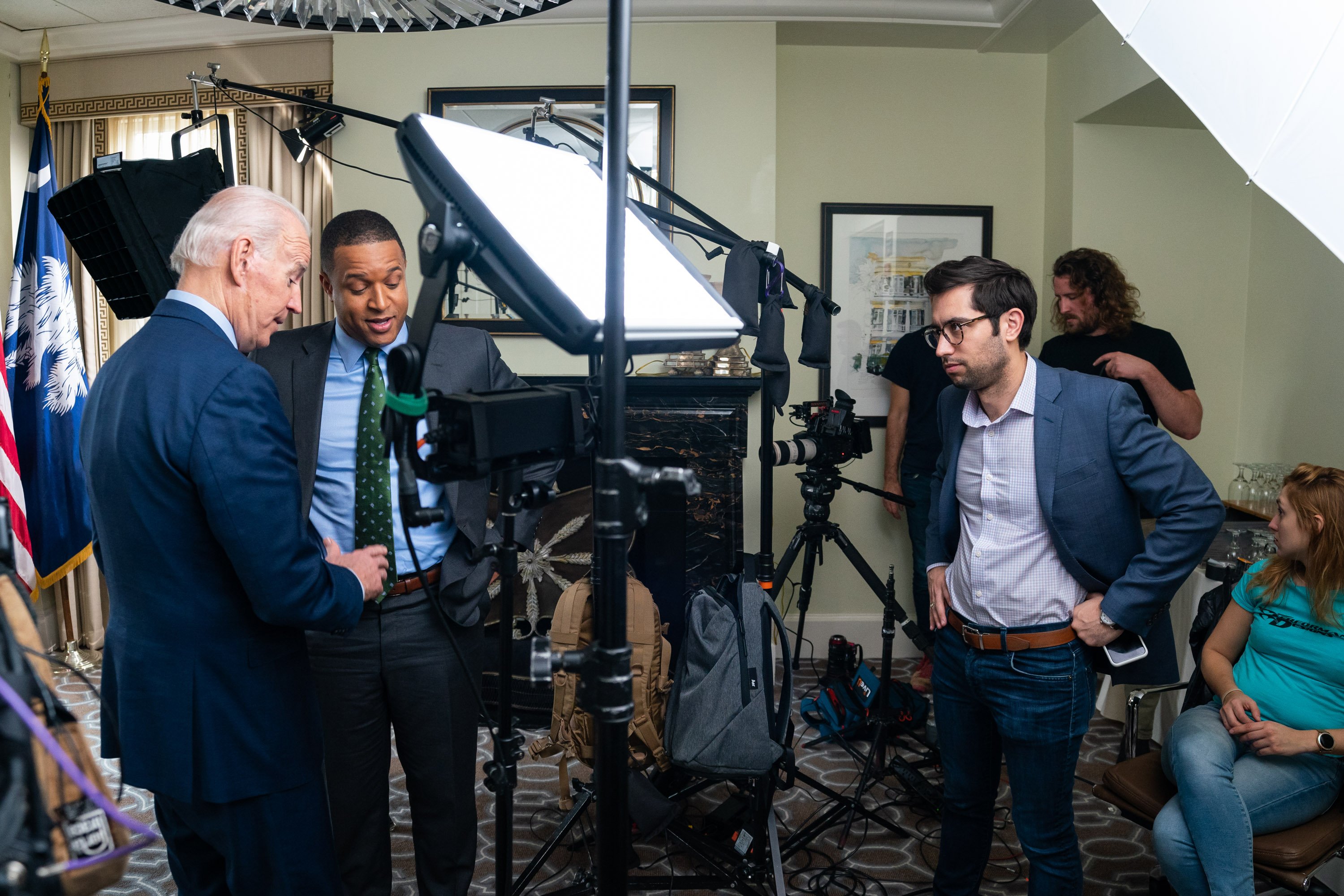 Working his first campaign, Ducklo had his life upended by lung cancer. Photograph by Adam Schultz/Biden for President.