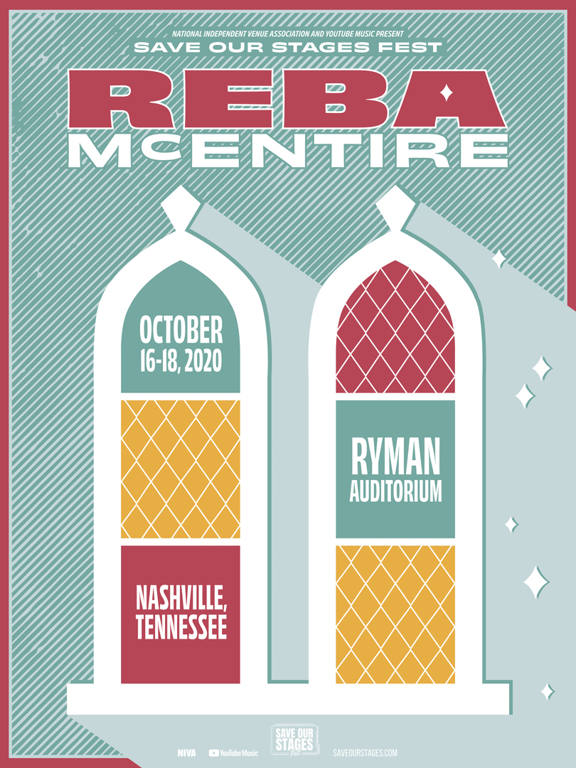 Reba McEntire at Ryman Auditorium poster by Rachael Trask