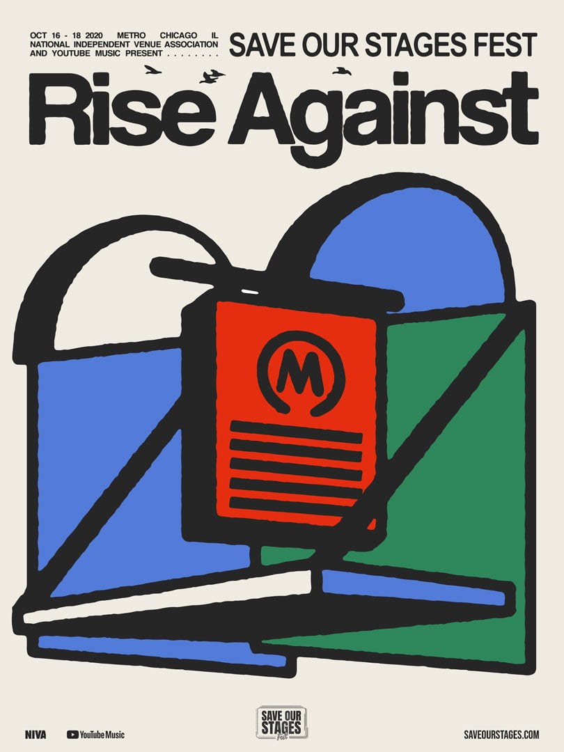 Rise Against at the Metro poster by Clare Byrne