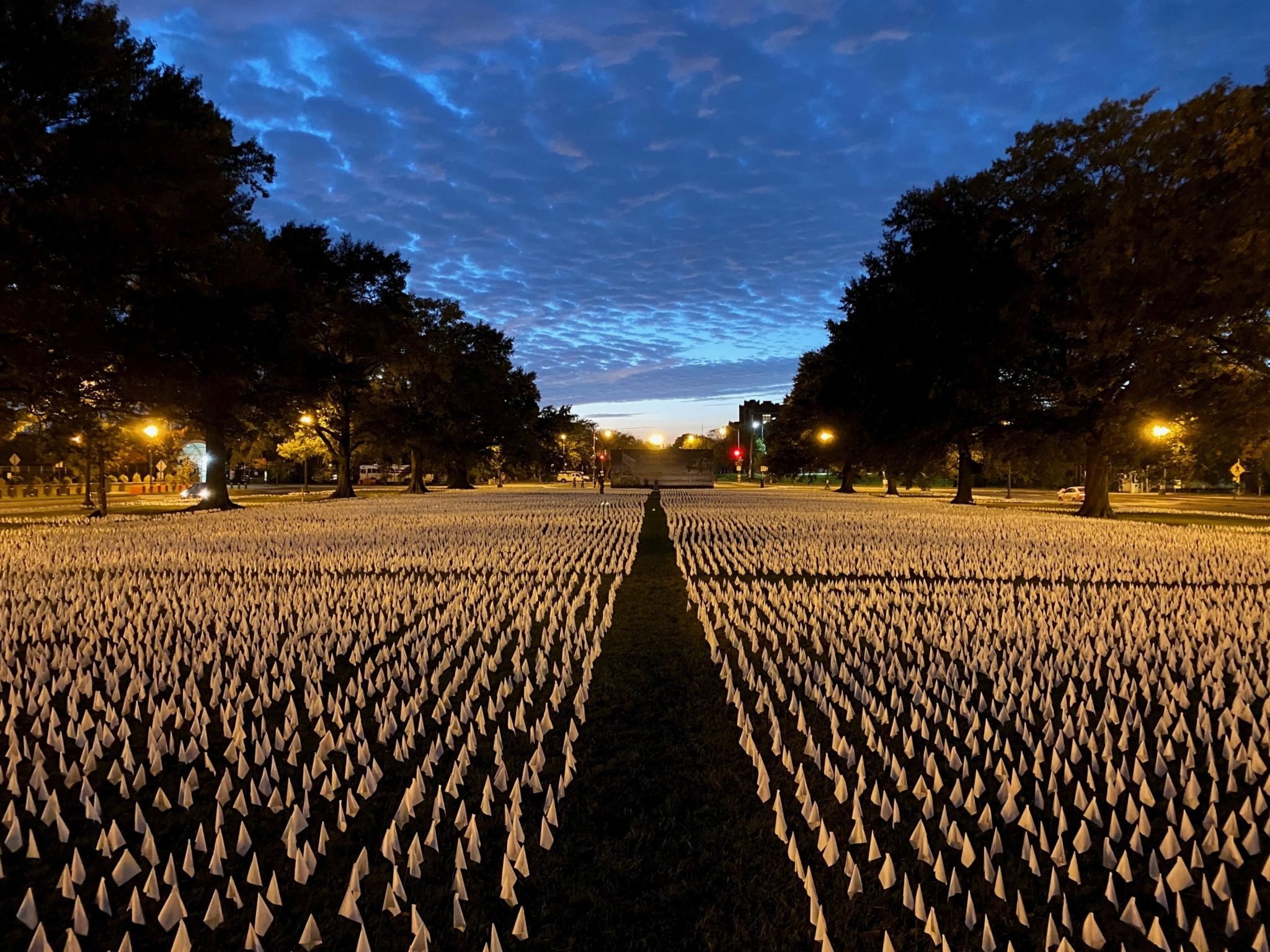 PHOTOS: 200,000 White Flags Represent the Staggering Loss of Covid-19