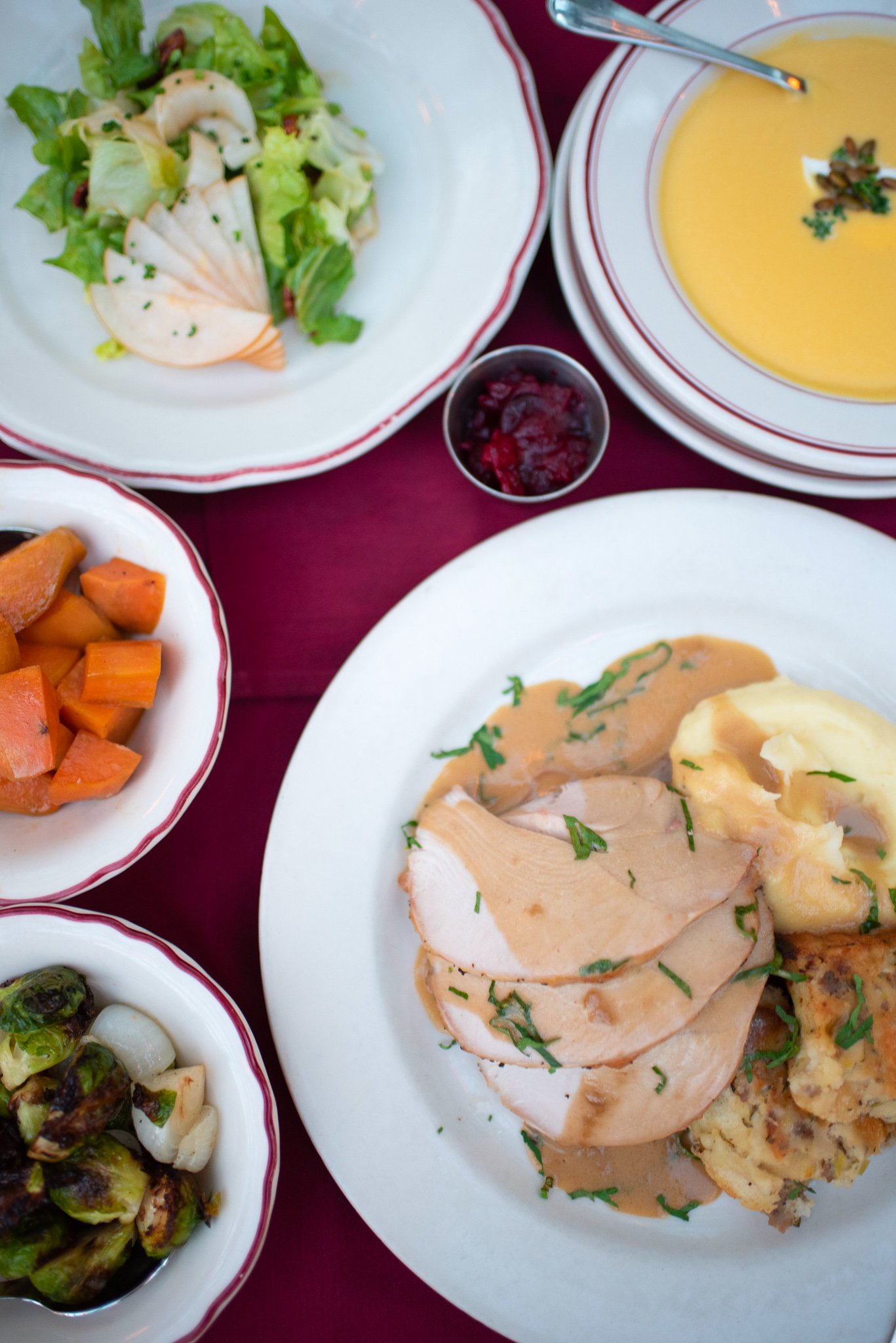 Thanksgiving dinner at Le Diplomate. Photo by Rachel Pruett.