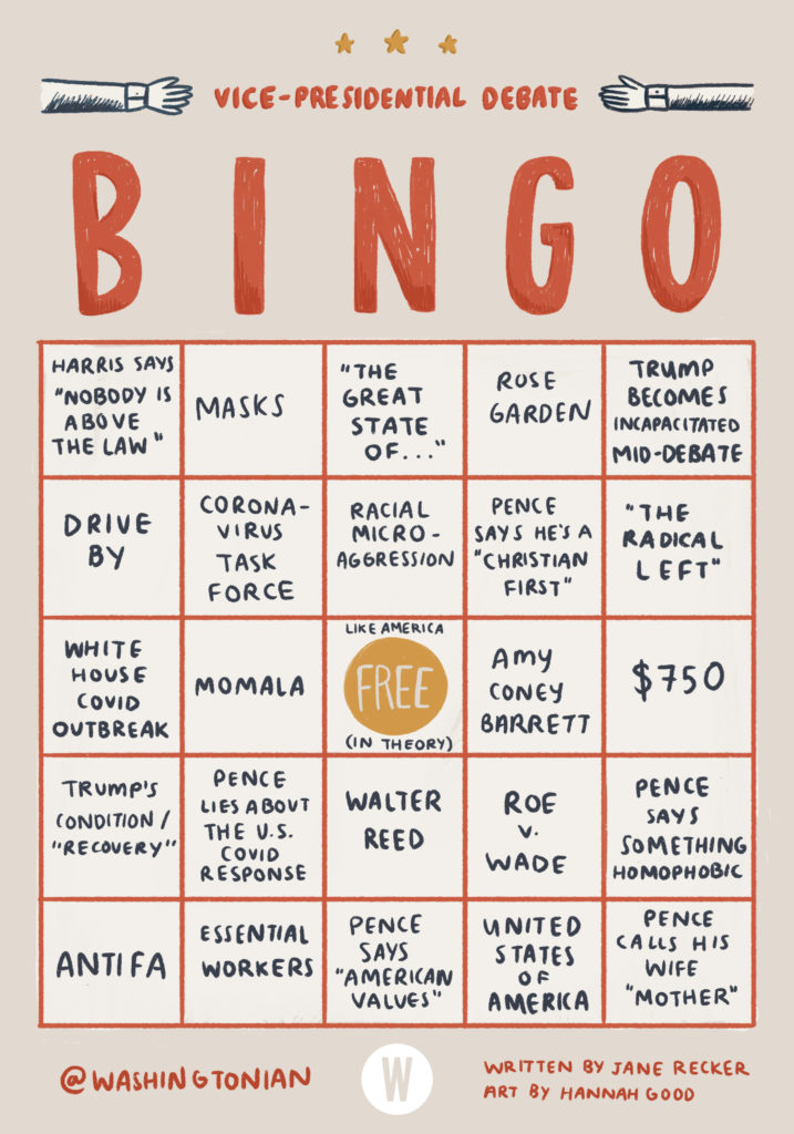 Washingtonian's 2020 Vice Presidential Debate Drinking Game