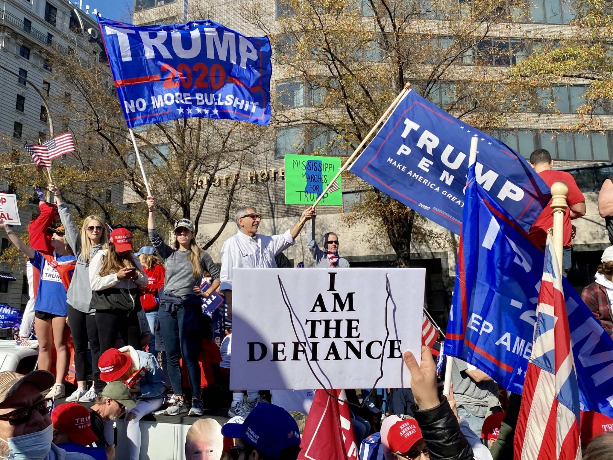 The Million MAGA March on November 14, 2020. Photograph by Evy Mages.