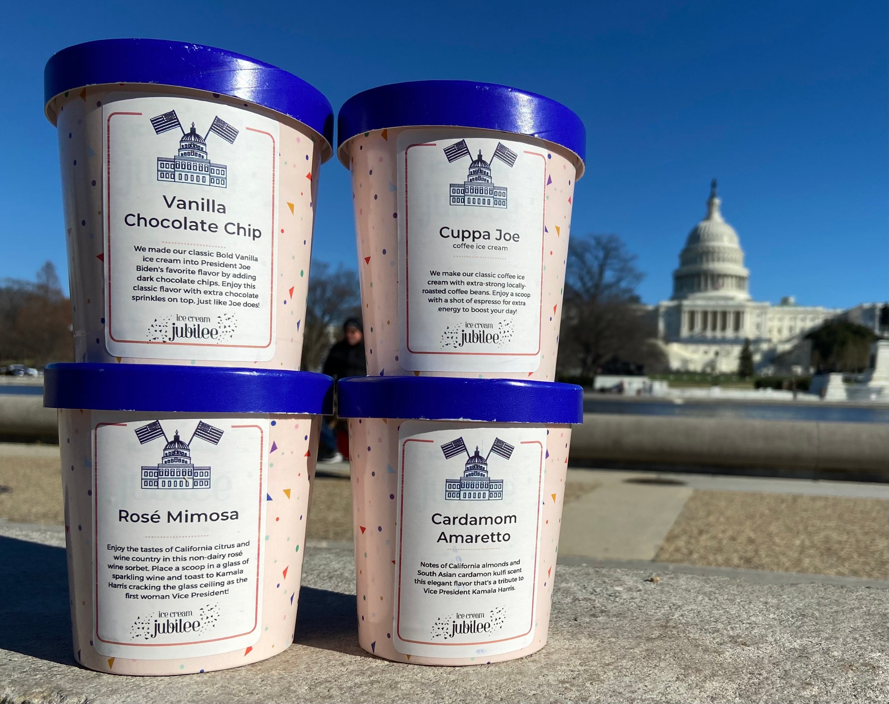 Biden Ice Cream Jubilee at Capitol 2 (1) - Washingtonian Ice Cream Jubilee is rolling out special flavors for the occasion. Photo courtesy of Ice Cream Jubilee.
