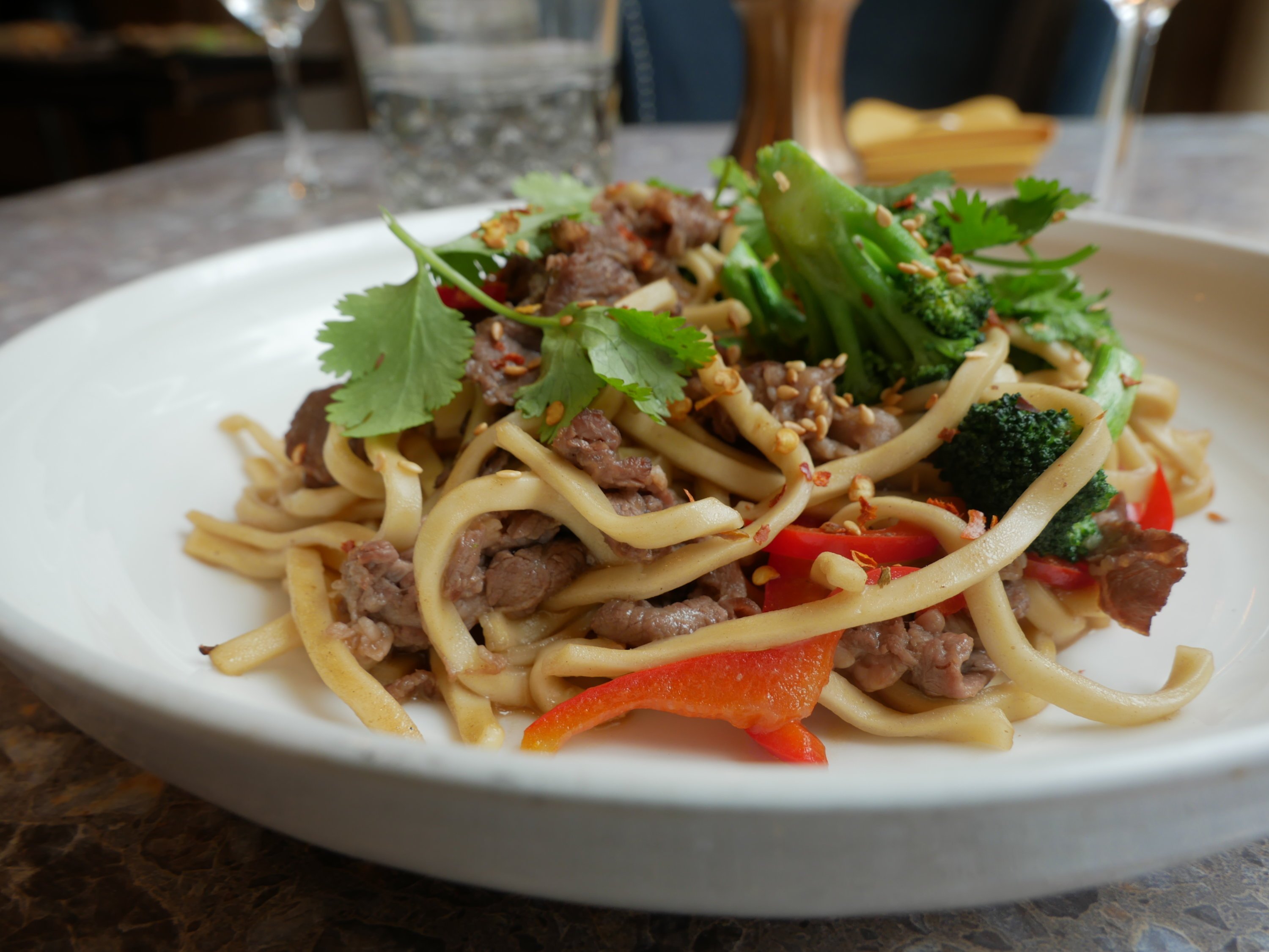 Shaved beef lo mein. Photograph courtesy of Stingray Kitchen. 