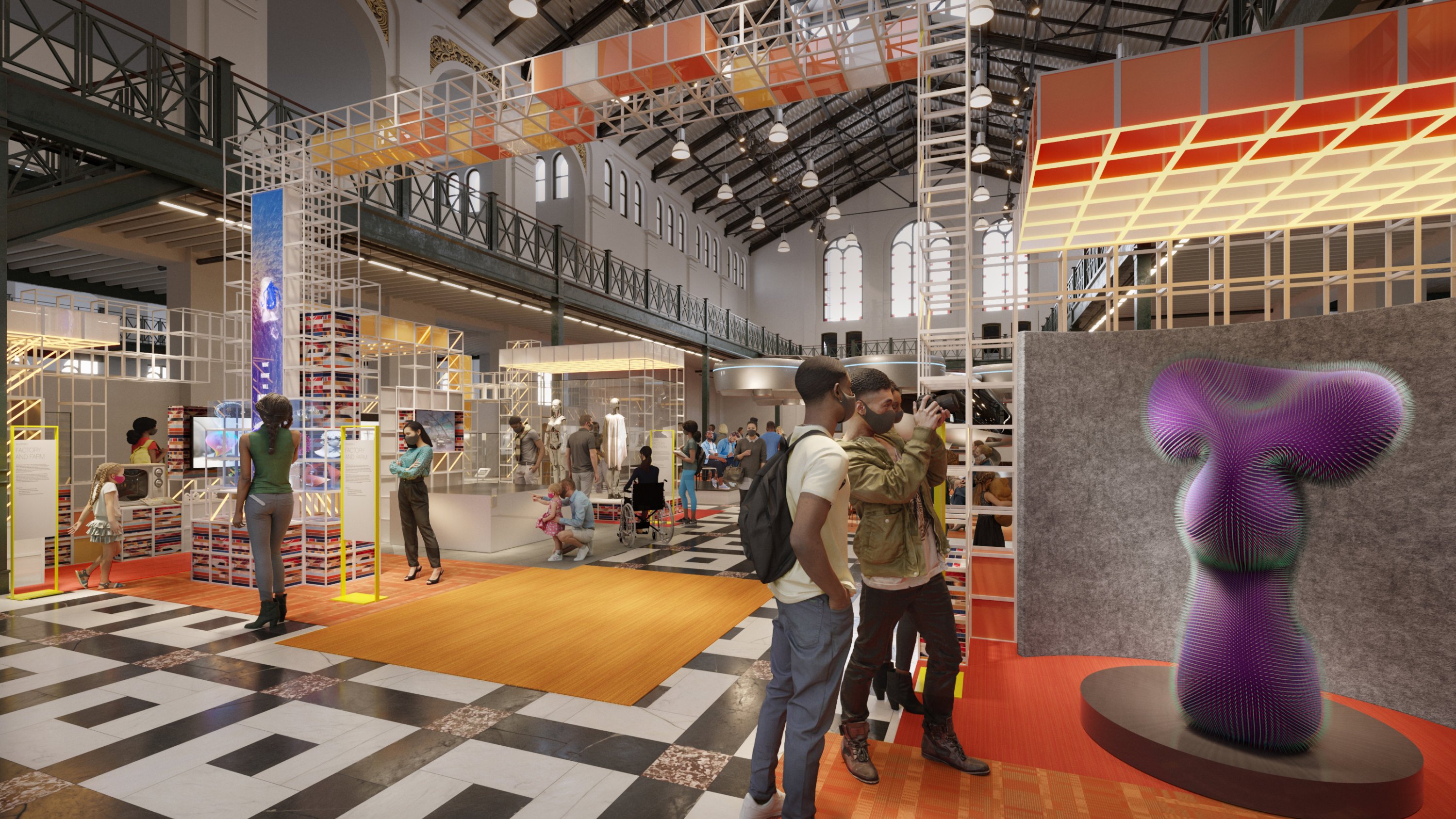 AIB_FUTURES_Futures that Inspire_Rockwell Group - Washingtonian Rendering of FUTURES courtesy of Arts and Industries Building.