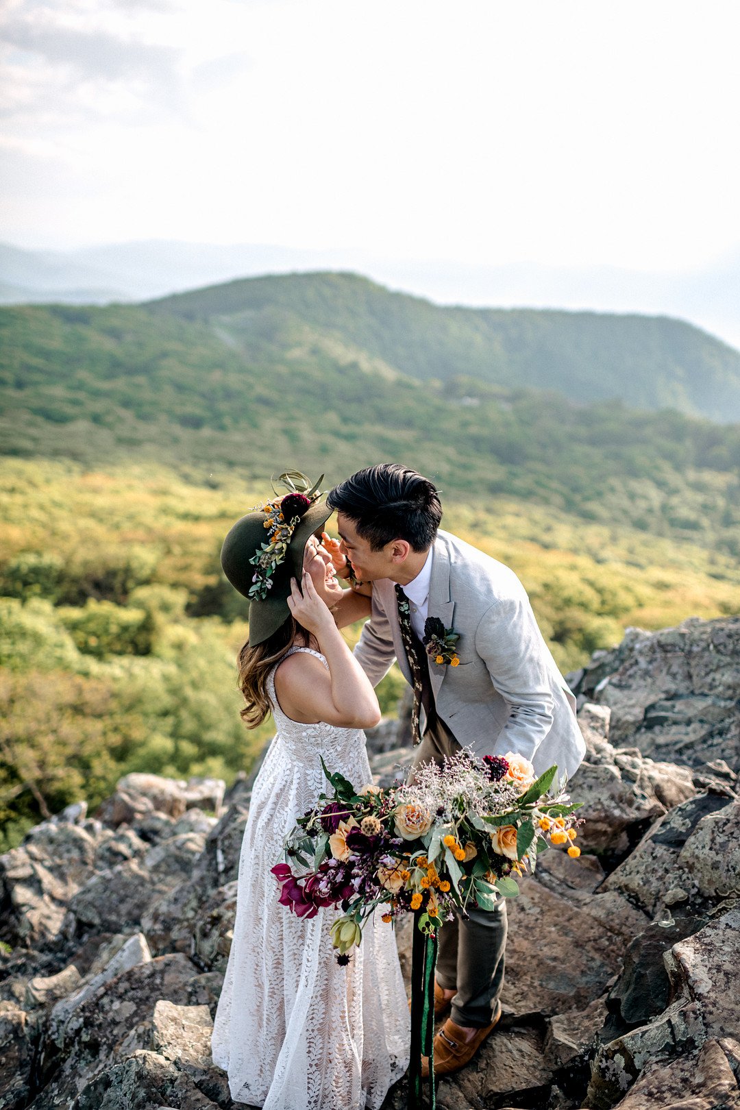 Boho Mountain Elopement in Shenandoah National Park_1001 Angles Photography_Shenandoah National Park Adventure Elopement-115_low