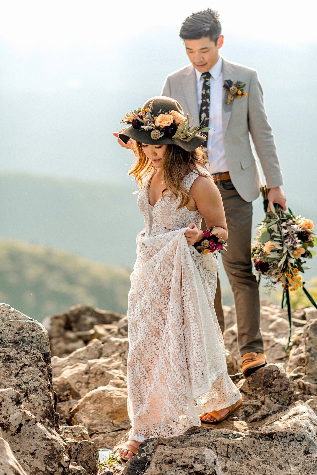 Boho Mountain Elopement in Shenandoah National Park_1001 Angles Photography_Shenandoah National Park Adventure Elopement-144_low