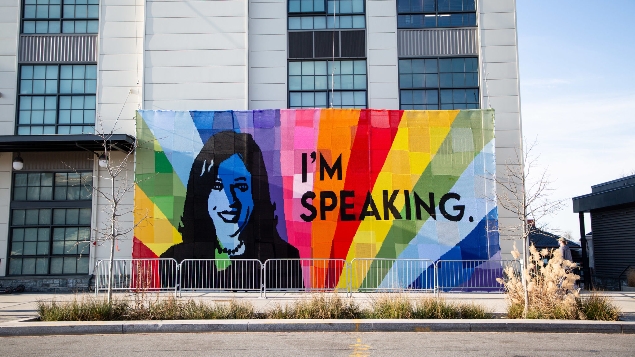 Check Out This Huge Crochet Mural of Kamala Harris at the Wharf -  Washingtonian