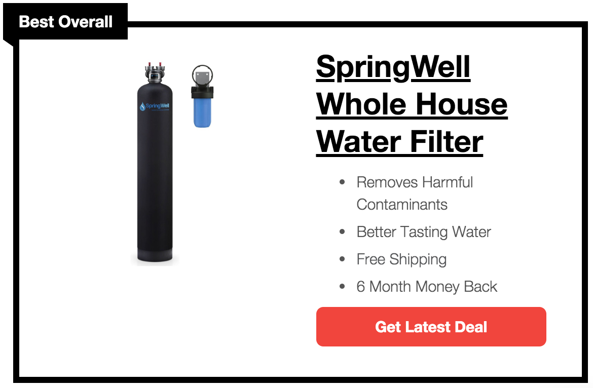 whole house water purifier and softener