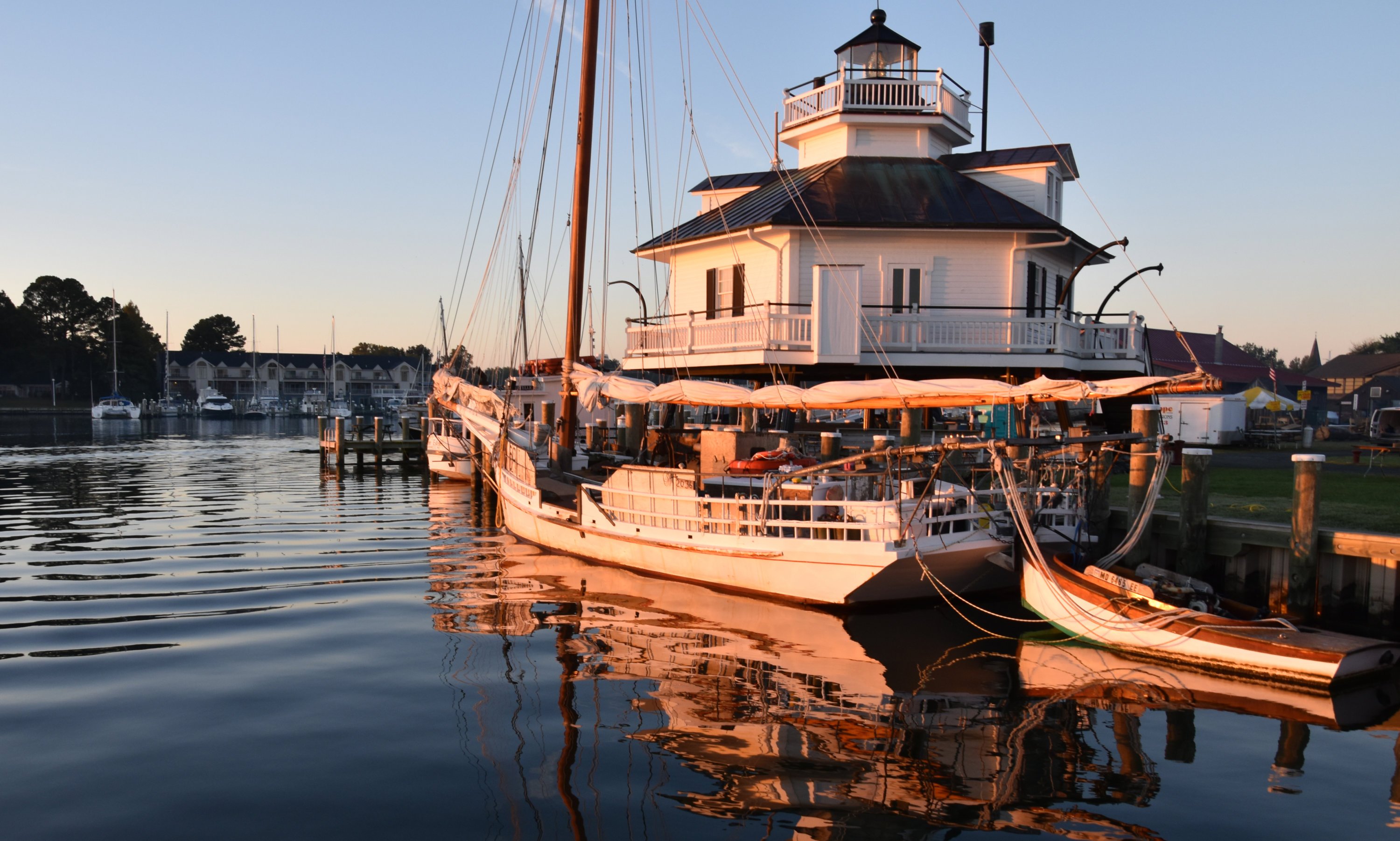 lighthouse - Washingtonian Enjoy a relaxing river cruise in St. Michaels.Photograph courtesy of Chesapeake Bay Maritime Museum.