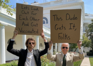 “Dude With Sign” at the White House Is the Best Influencer Appearance Yet