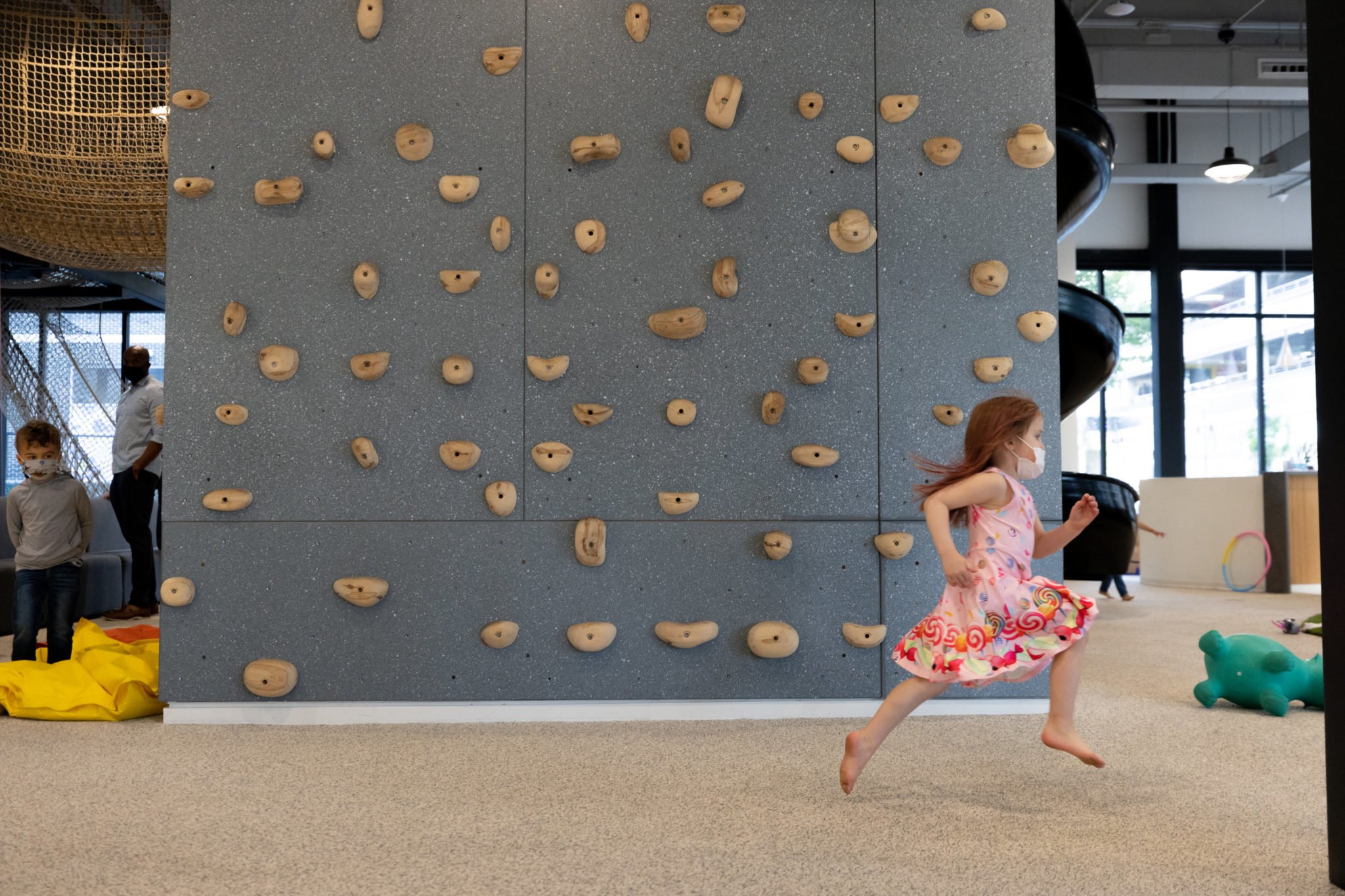 The climbing wall at the Lane. Photo by Kelly Loss.