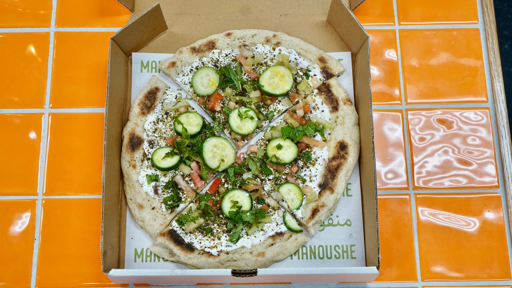 Manoushe, a Middle Eastern flatbread, is Z&Z's speciality. Photo courtesy of Z&Z.