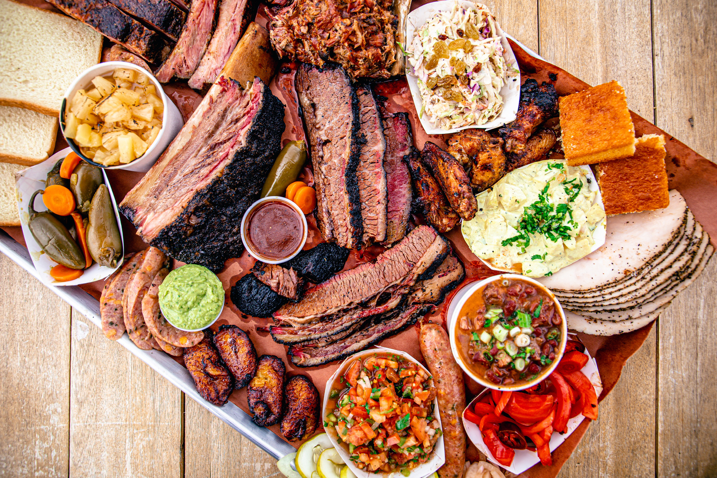 A barbecue feast. Photograph courtesy of 2fifty.