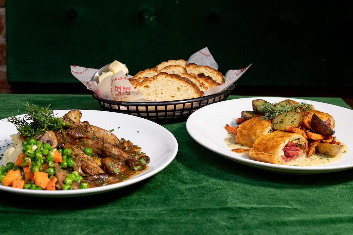 St. Patrick's day food specials at Boundary Stone like Irish stew and corned beef Wellington run all weekend. Photograph courtesy of Boundary Stone 