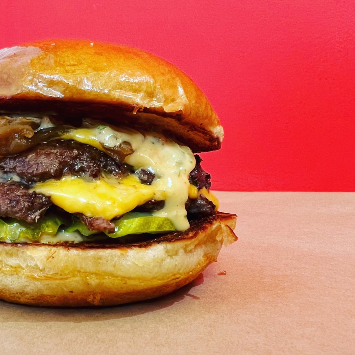 signature burger closeup - Washingtonian