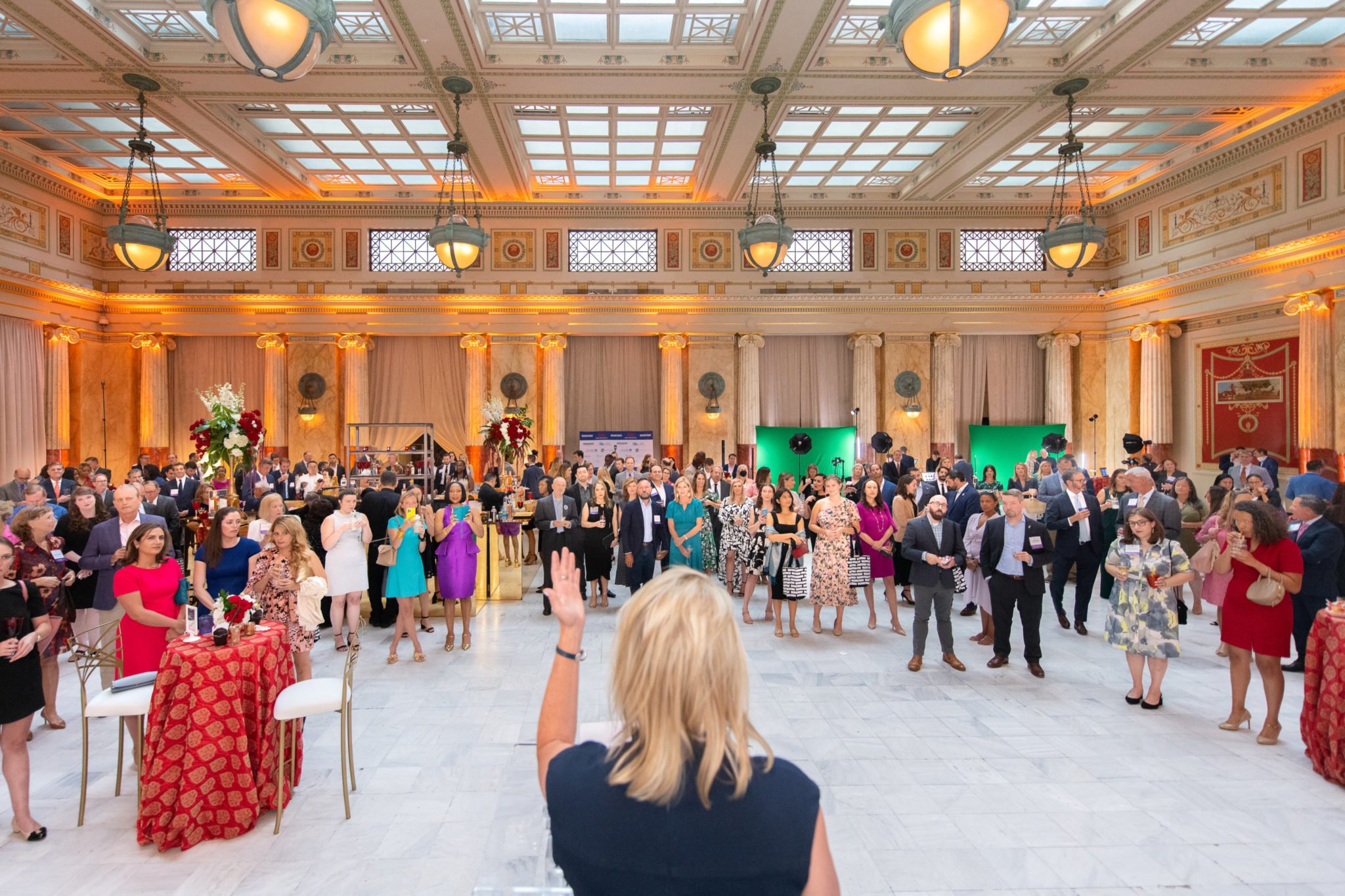 Catherine Merrill Williams addressing guests at Washingtonian's 500 Most Influential Celebration