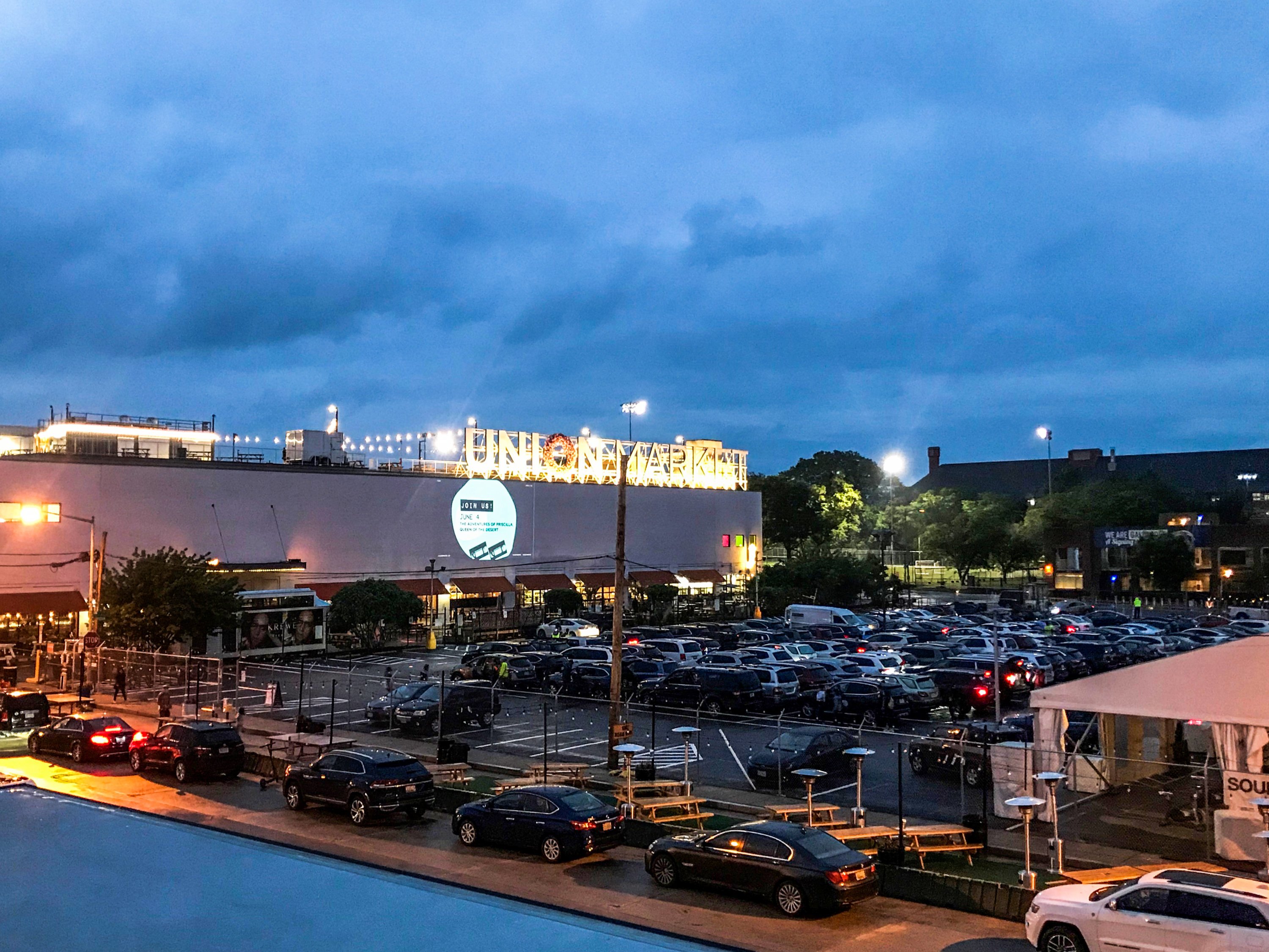 Union Market's outdoor movie series in 2021. Photograph courtesy of EDENS.