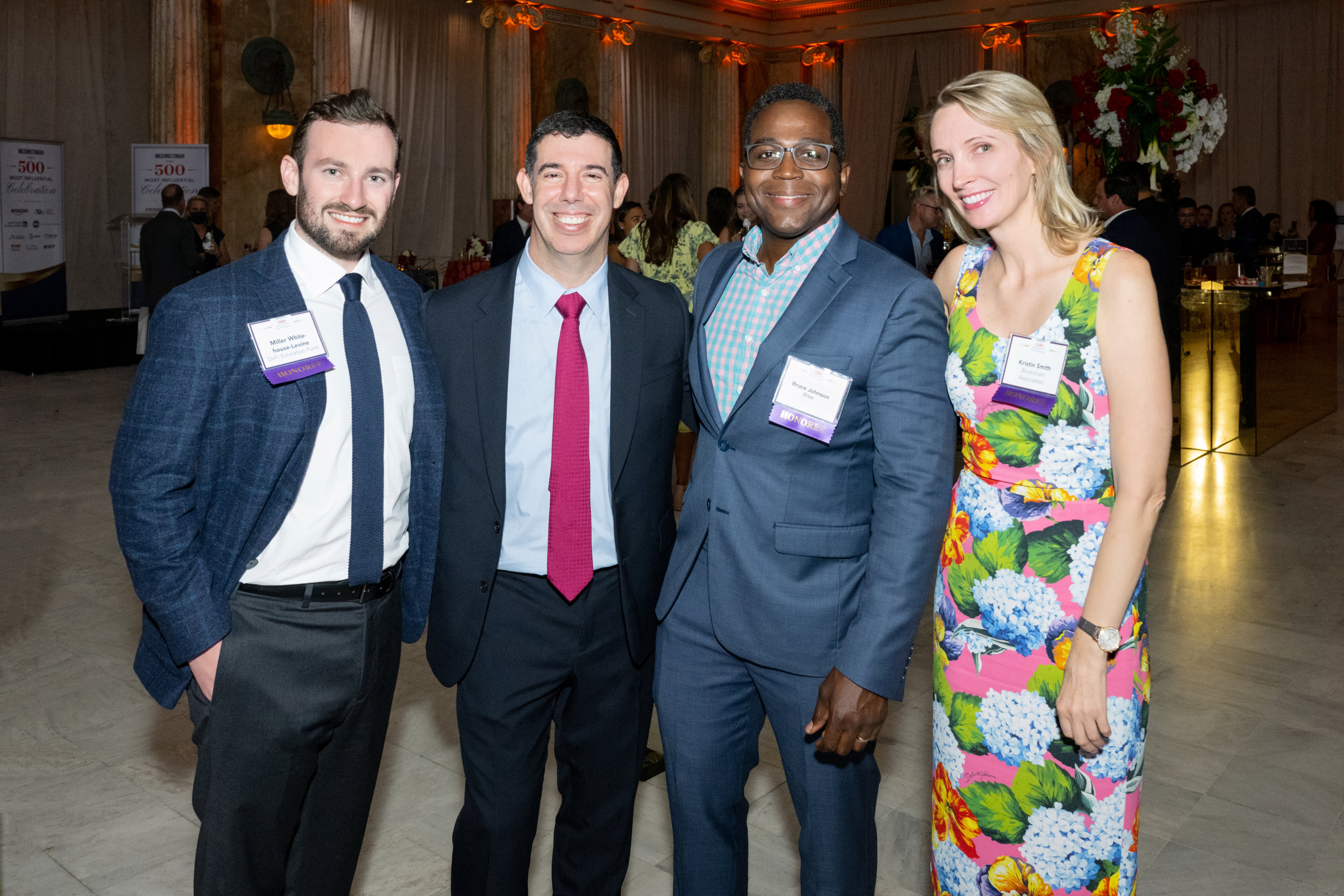 Miller Whitehouse-Levine, Lon Goldstein, Bruce Johnson, and Kristin Smith at Washingtonian's 500 Most Influential Celebration