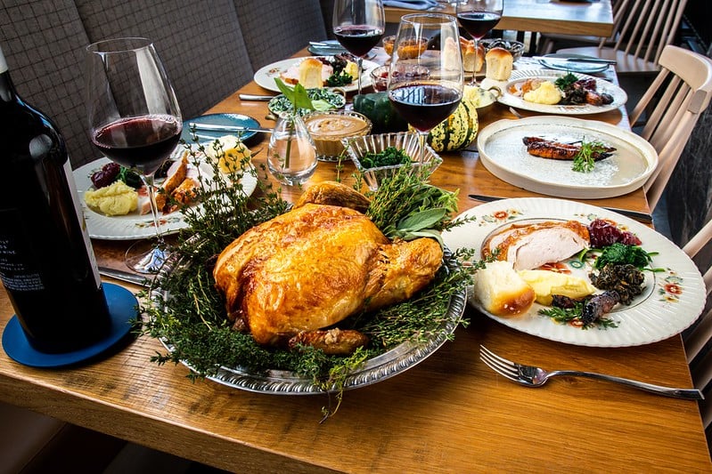 A Thanksgiving spread at Gravitas. Photograph courtesy of Leading DC.