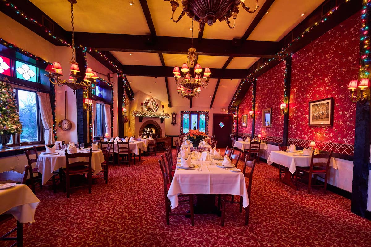The dining room at L'Auberge Chez Francois. Photograph courtesy of L'Auberge Chez Francois