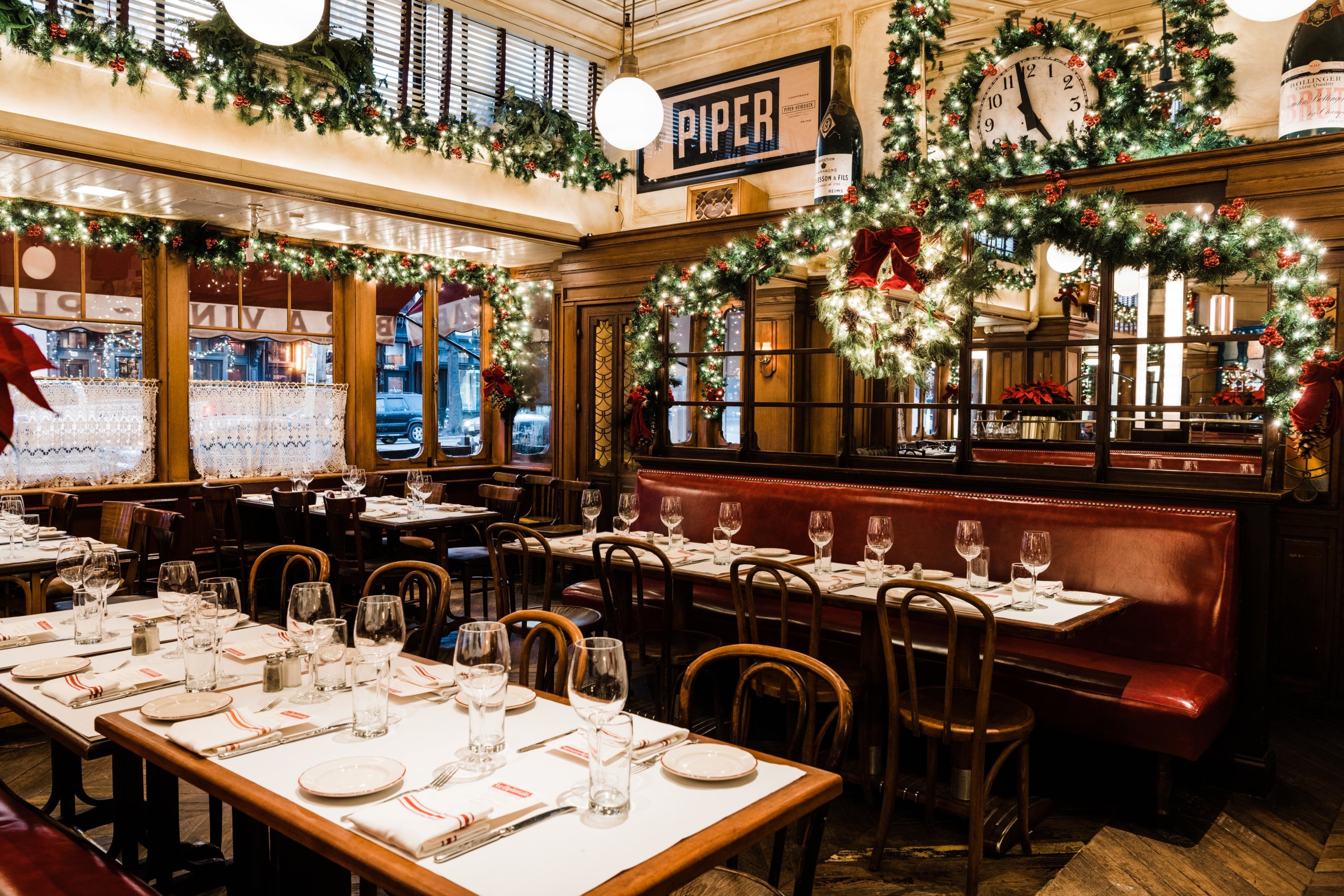 Le Diplomate goes all-out on winter wonderland decor for the holidays. Photograph by Nicholas Karlin Photography