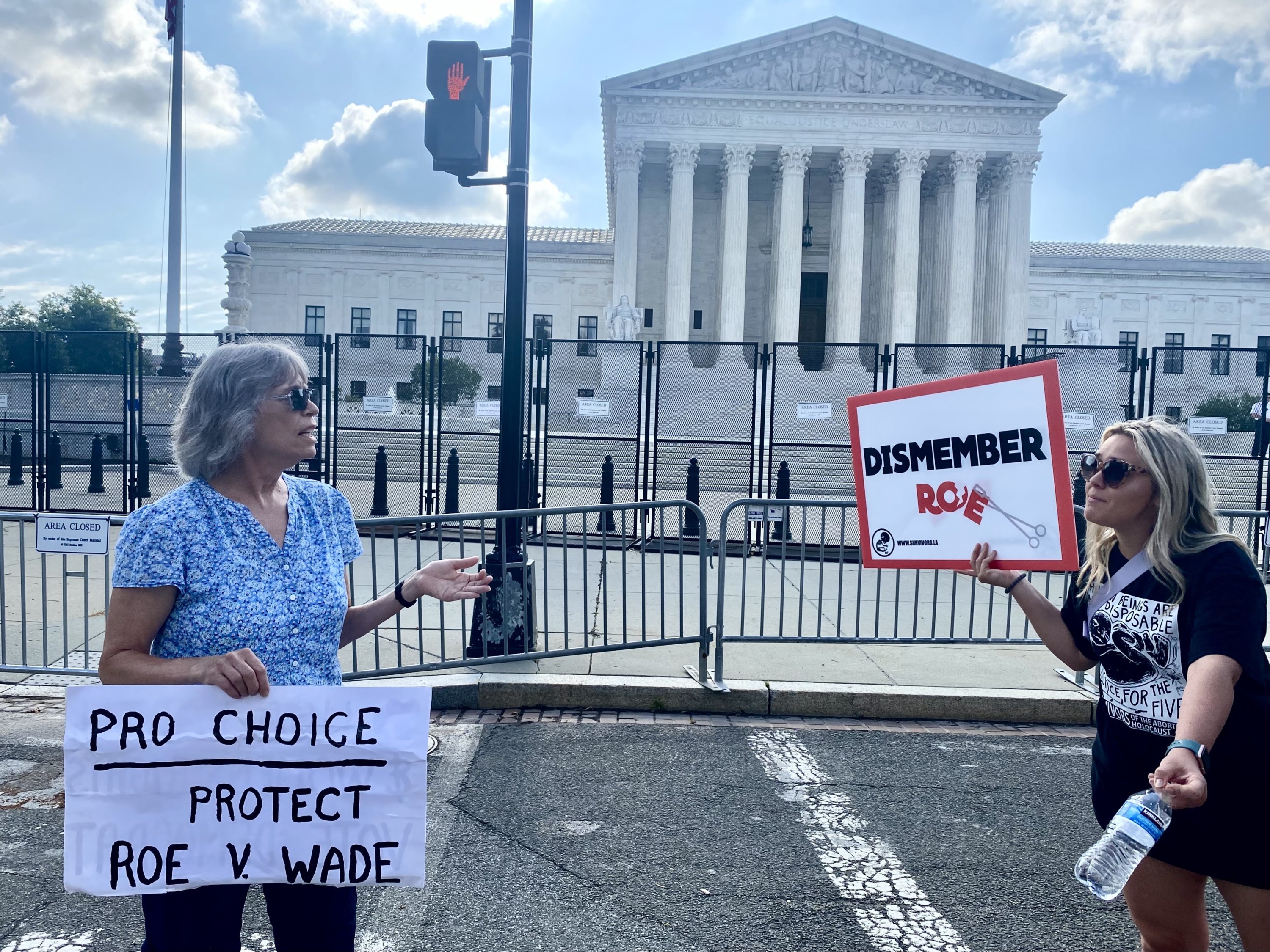 June 24: Pro-choice and pro-life protestors outside the Supreme Court. 