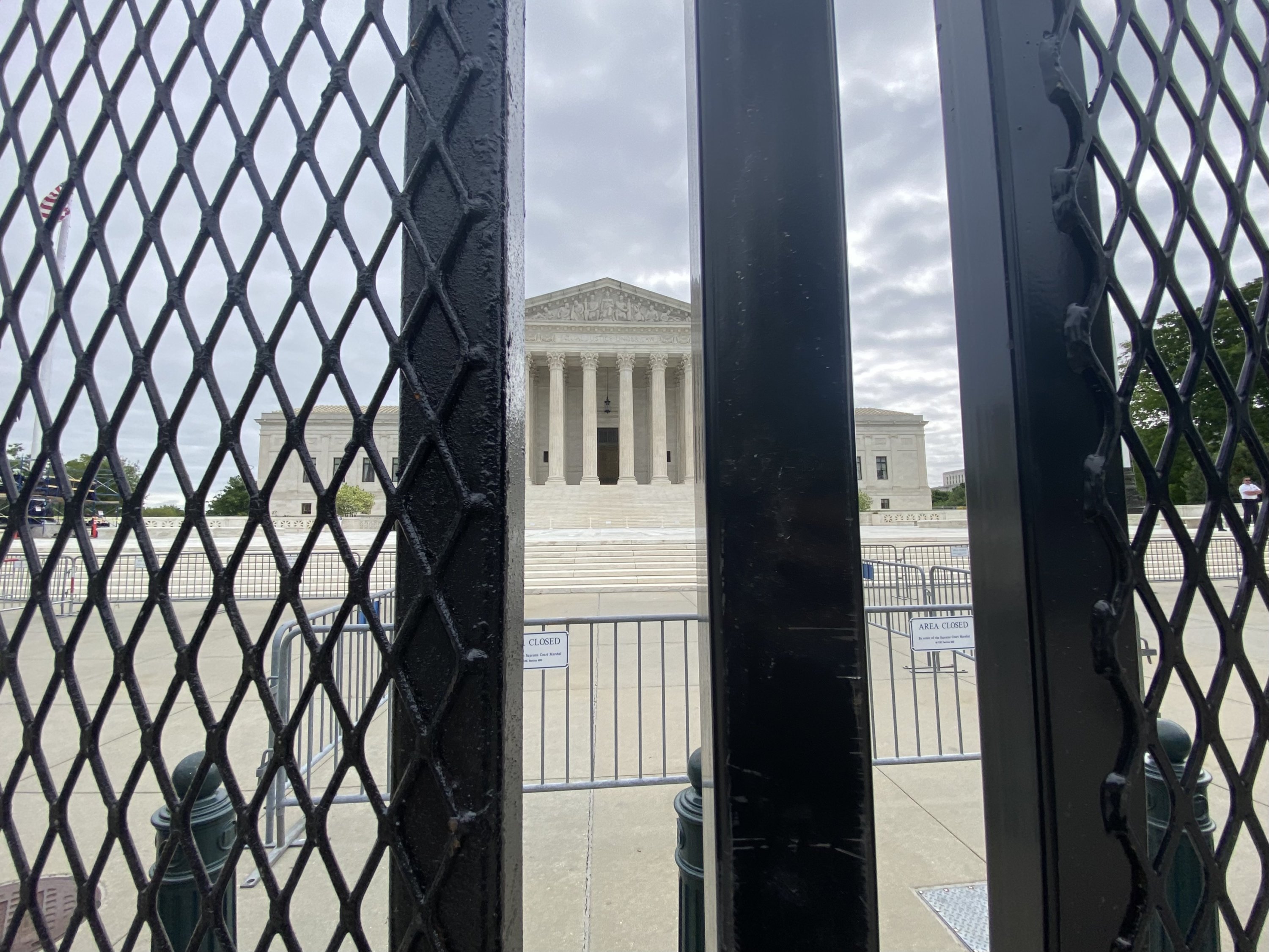 May 5: Fences around the Supreme Court after Roe v. Wade is overturned. 